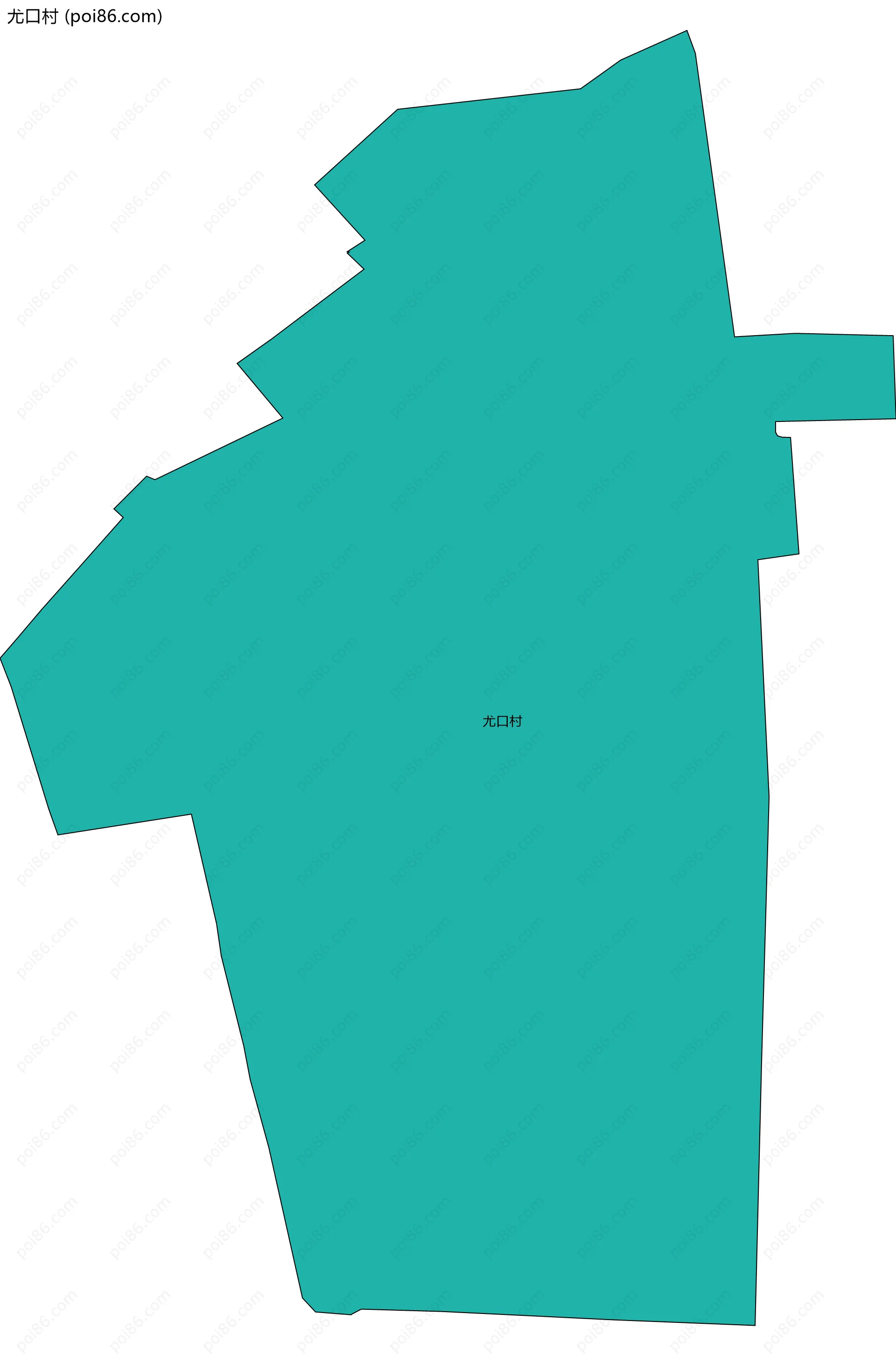 尤口村边界地图