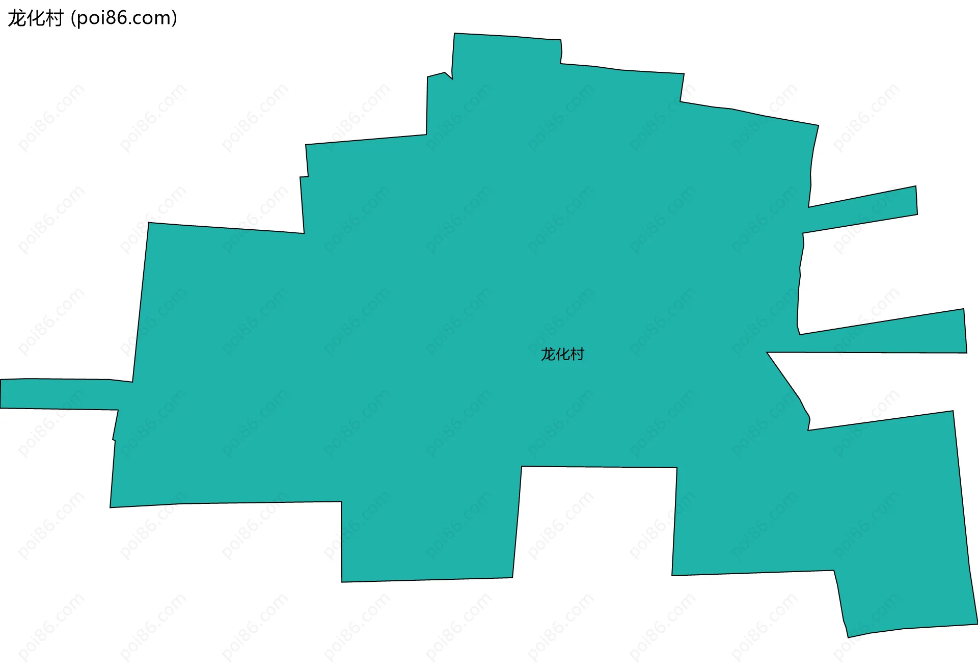 龙化村边界地图
