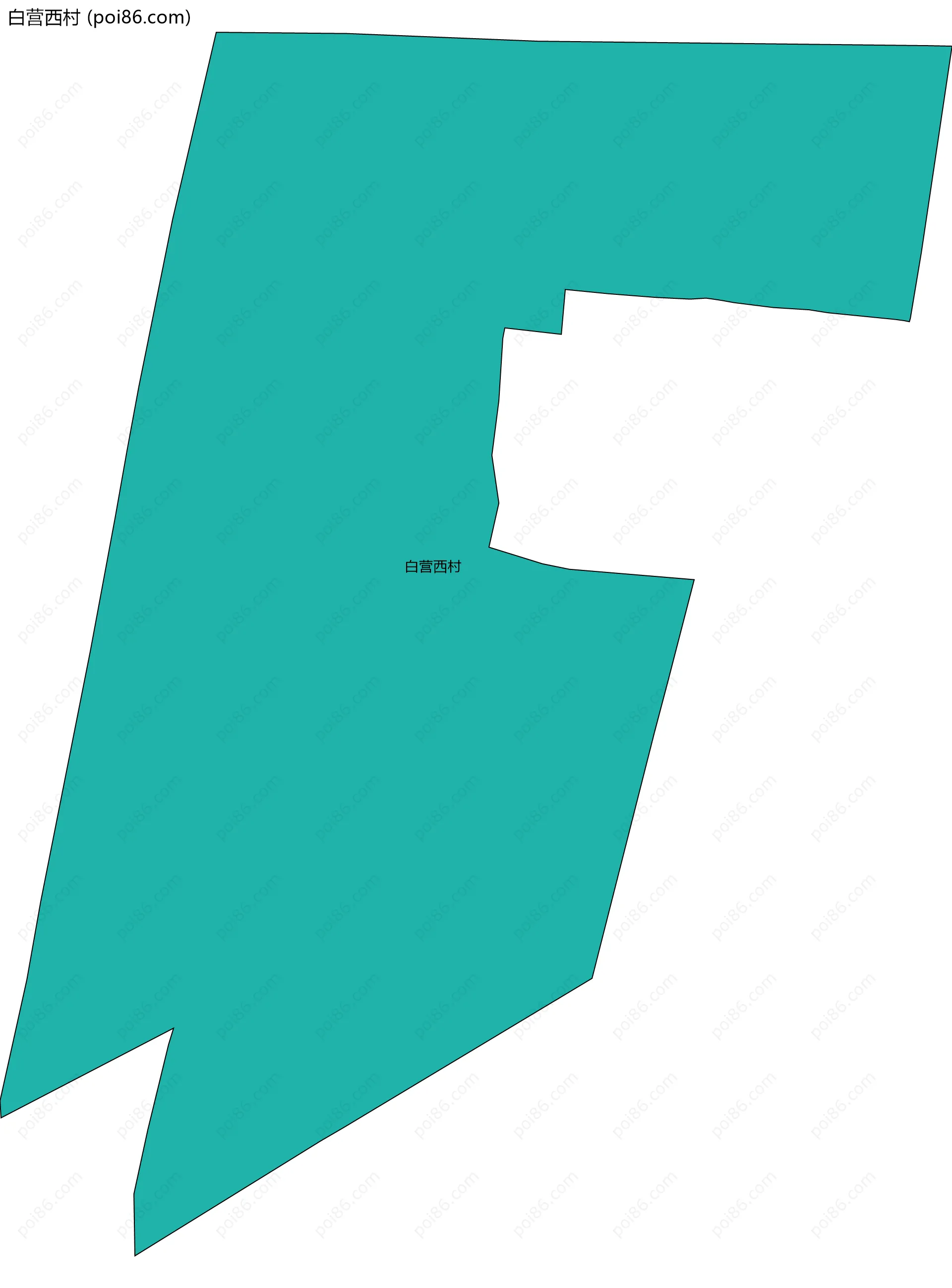 白营西村边界地图