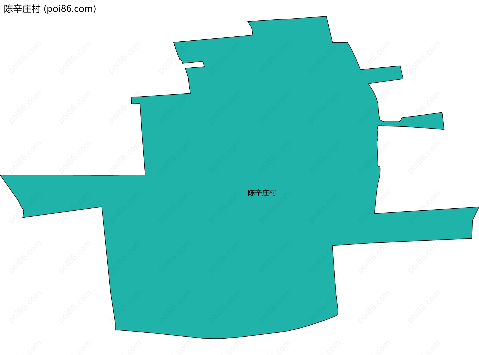陈辛庄村边界地图