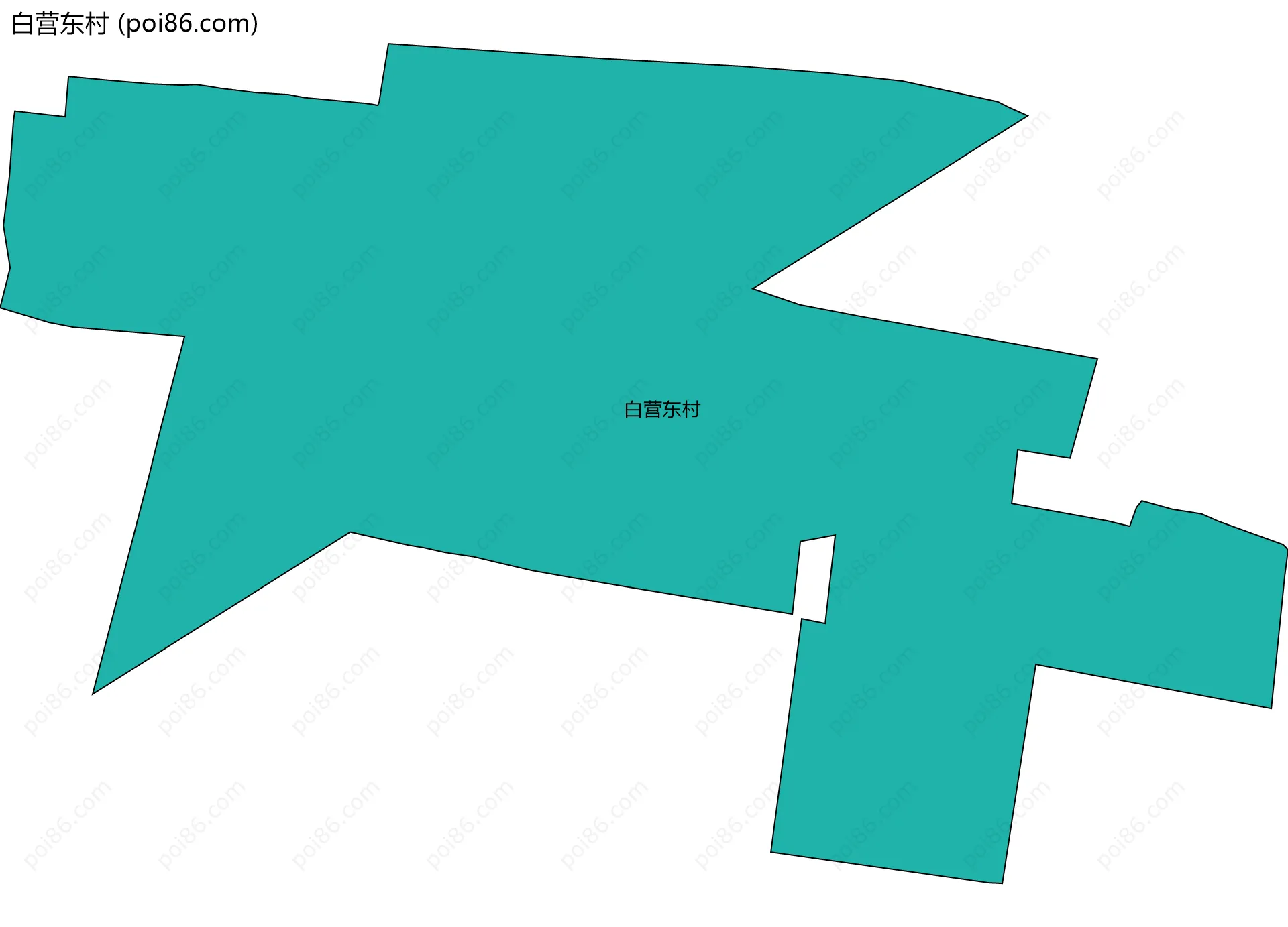 白营东村边界地图