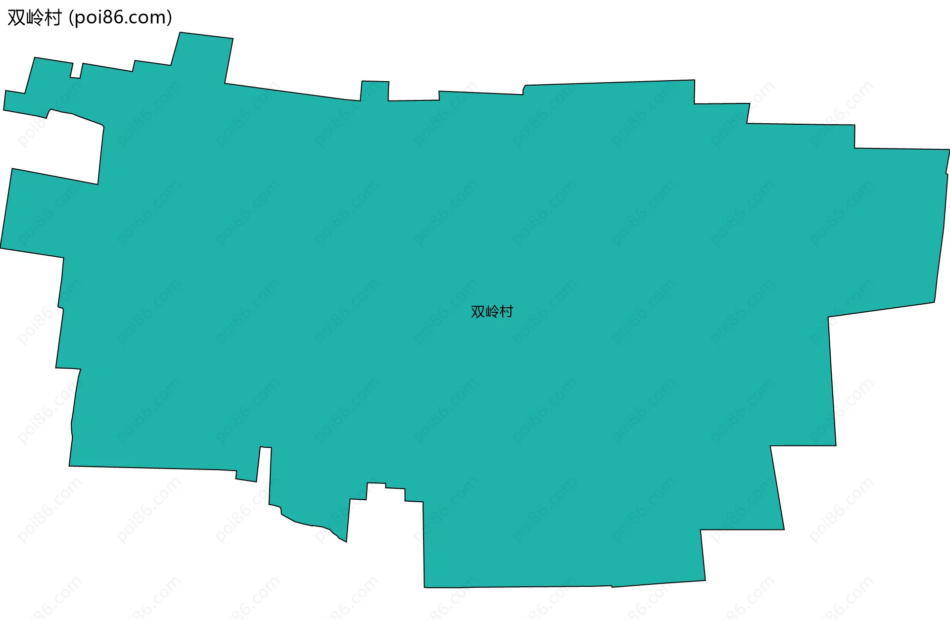 双岭村边界地图