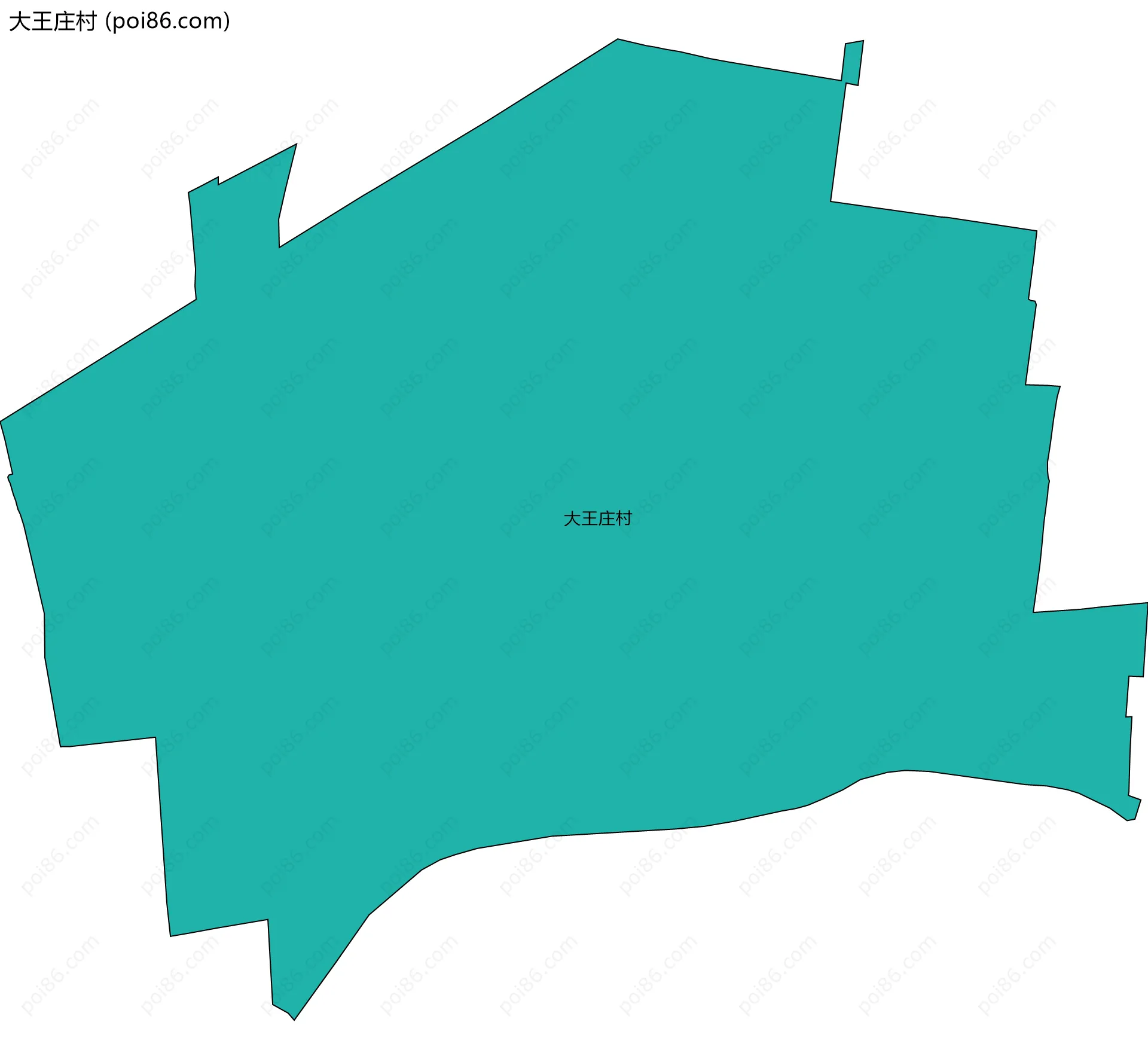 大王庄村边界地图