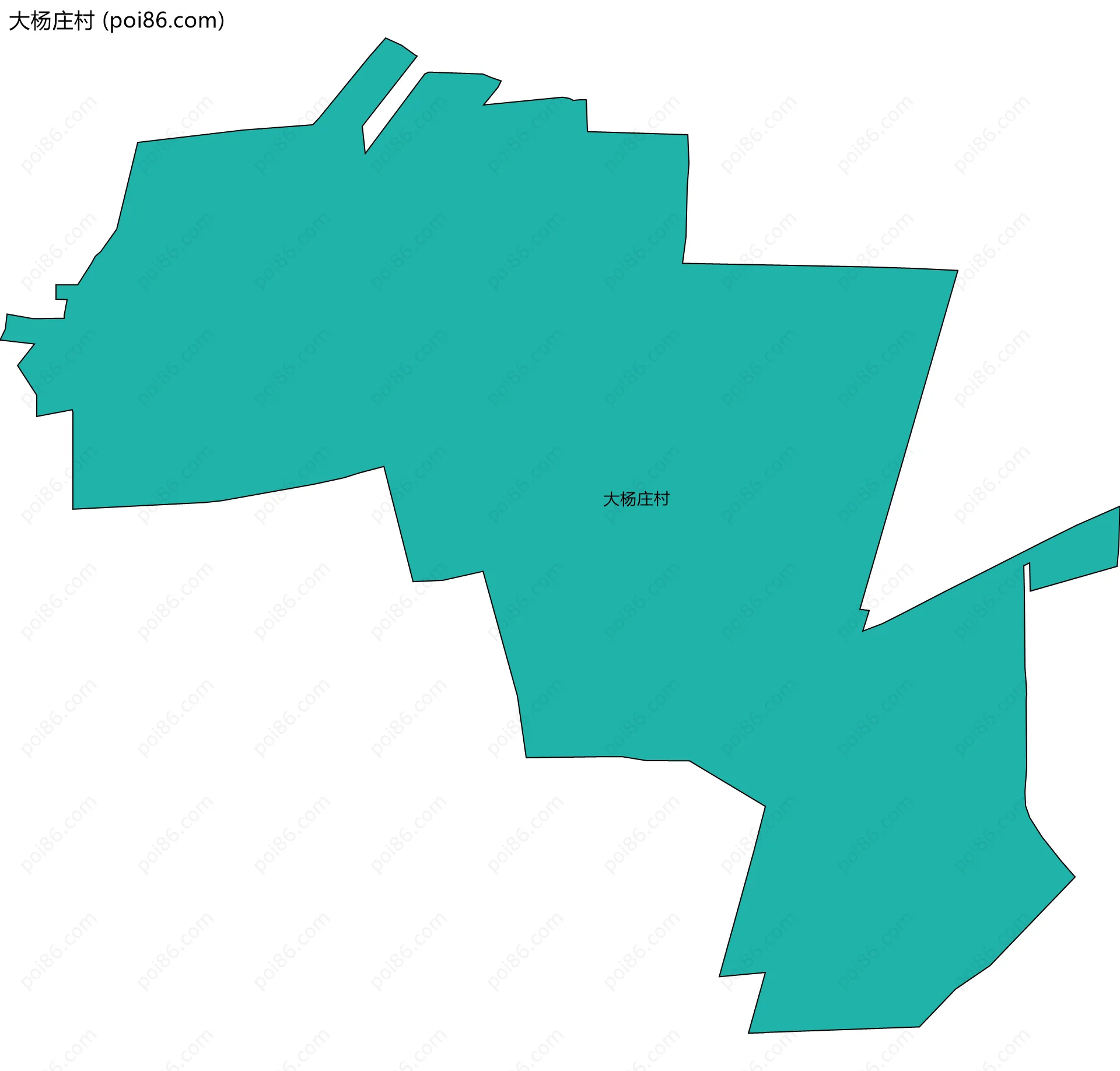 大杨庄村边界地图