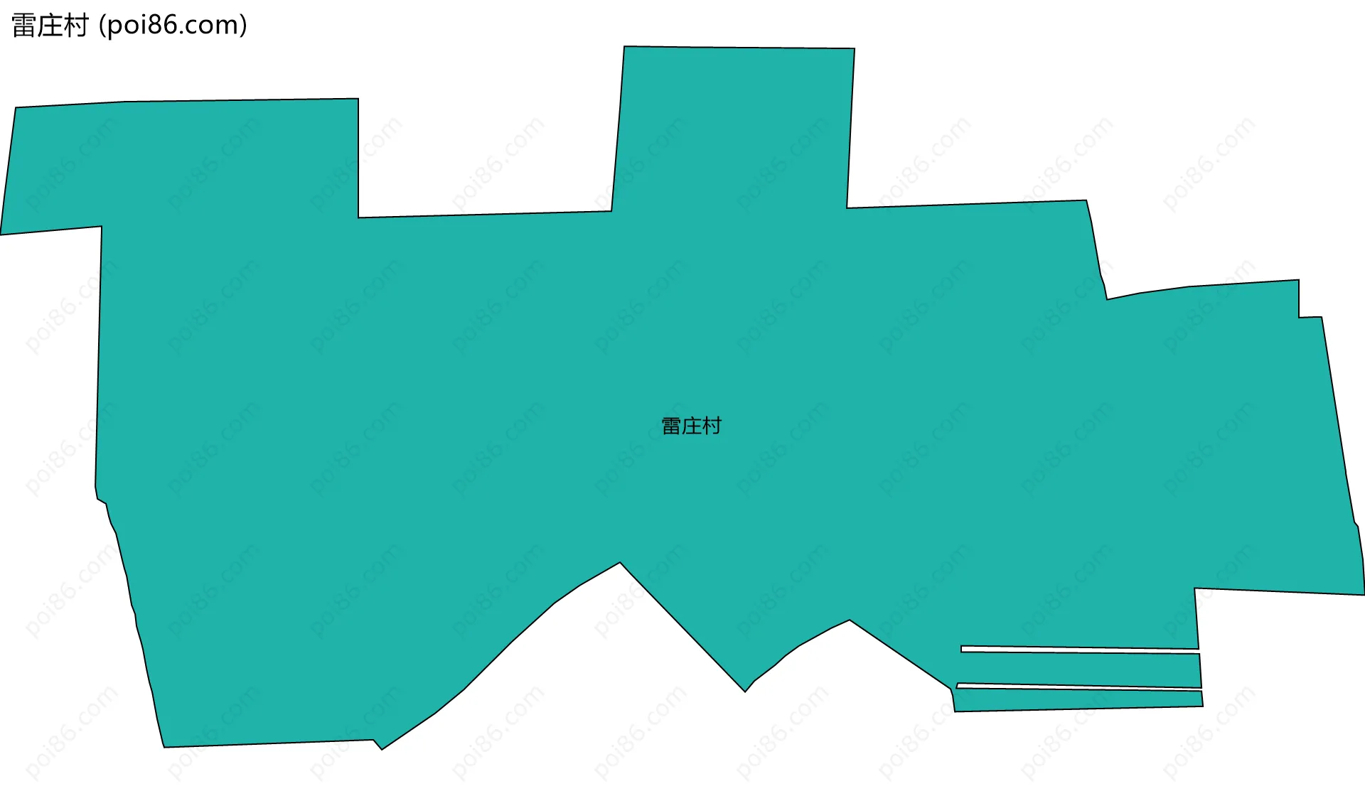 雷庄村边界地图