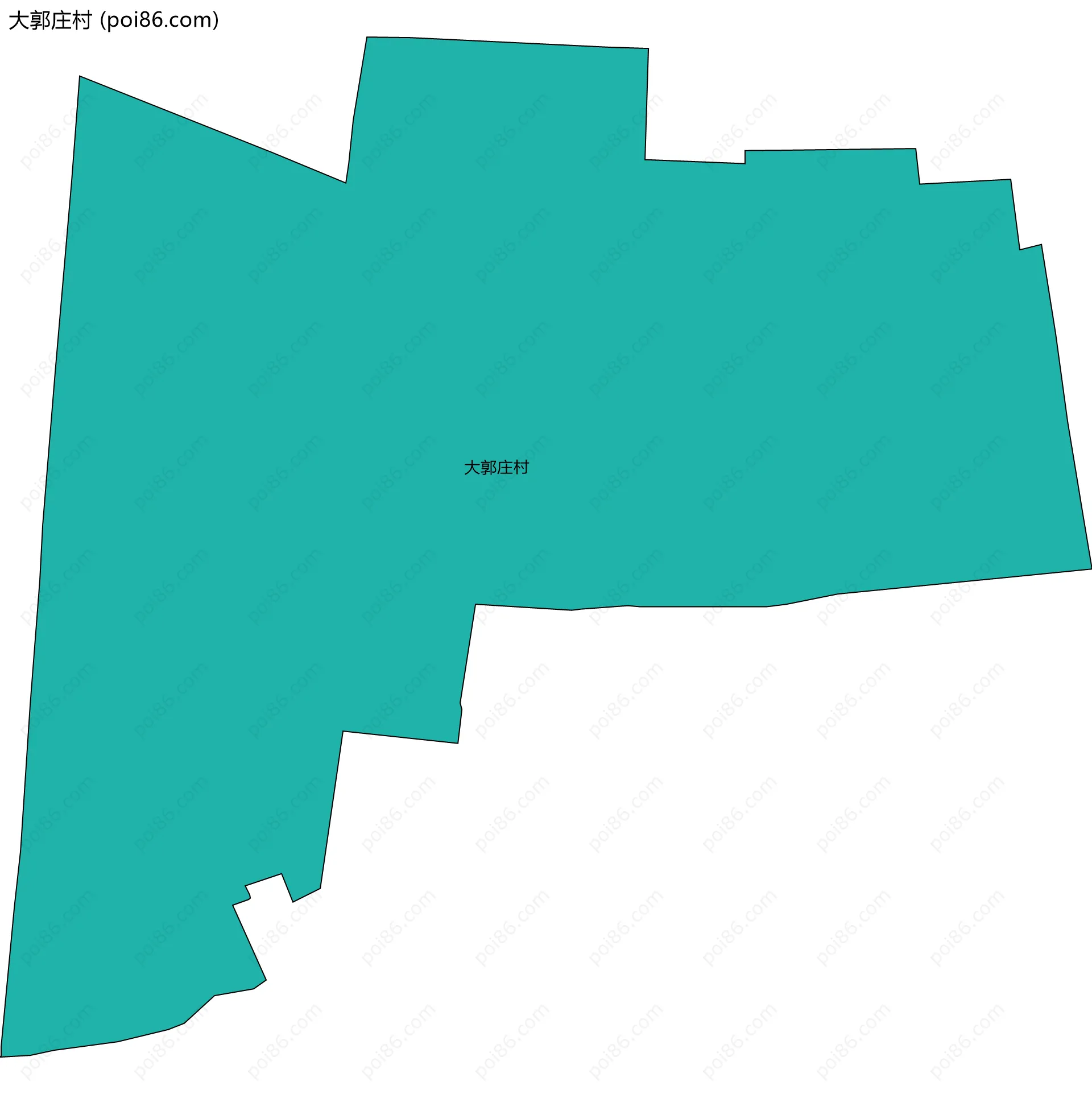 大郭庄村边界地图