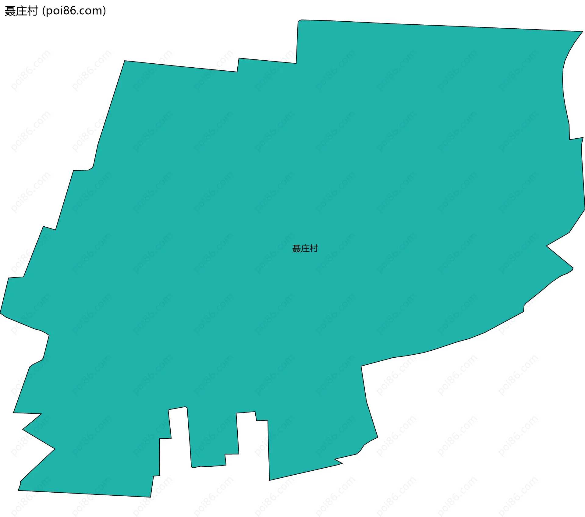 聂庄村边界地图