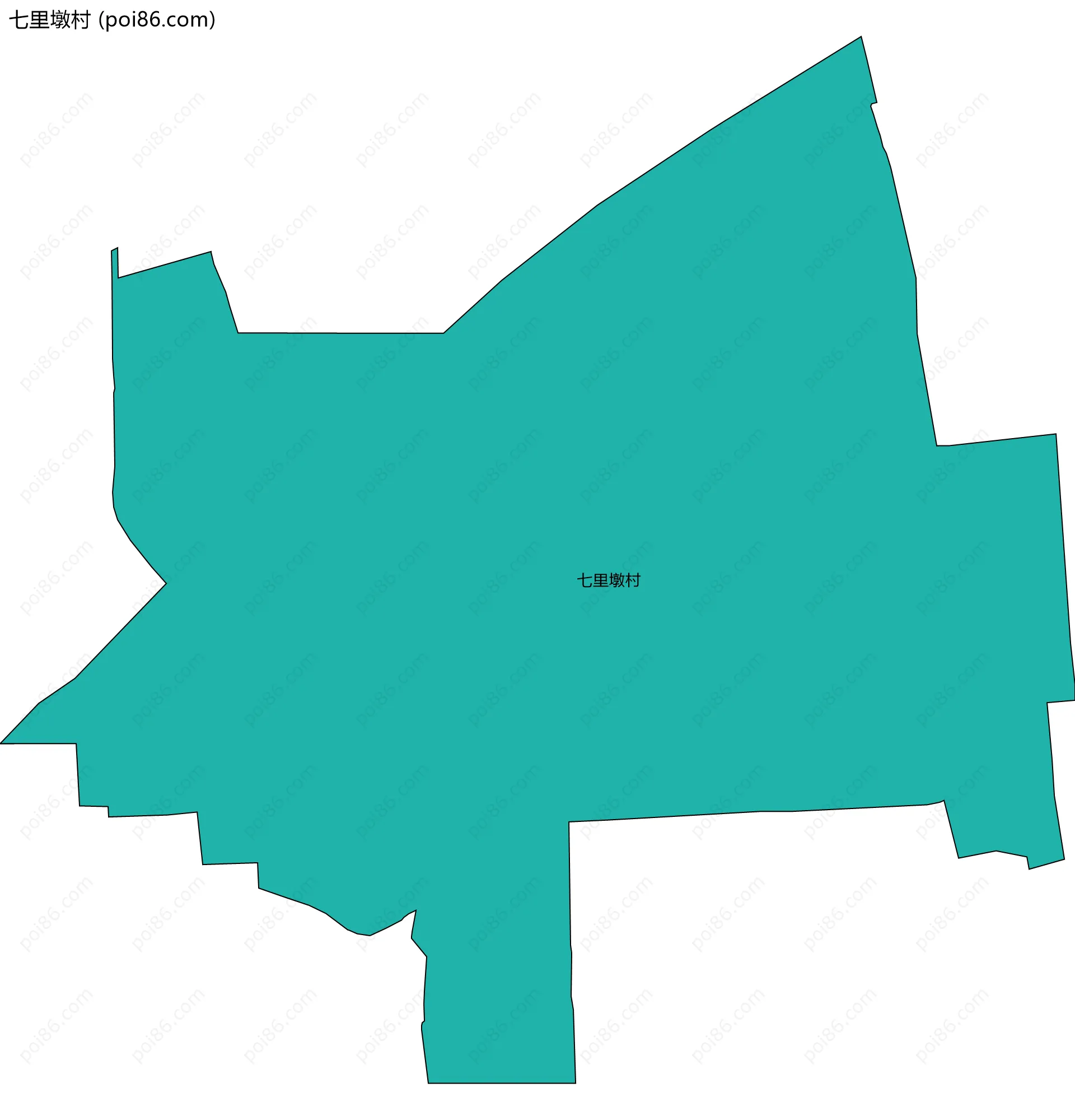 七里墩村边界地图