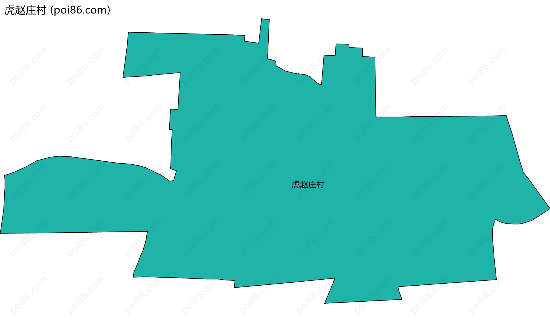 虎赵庄村边界地图