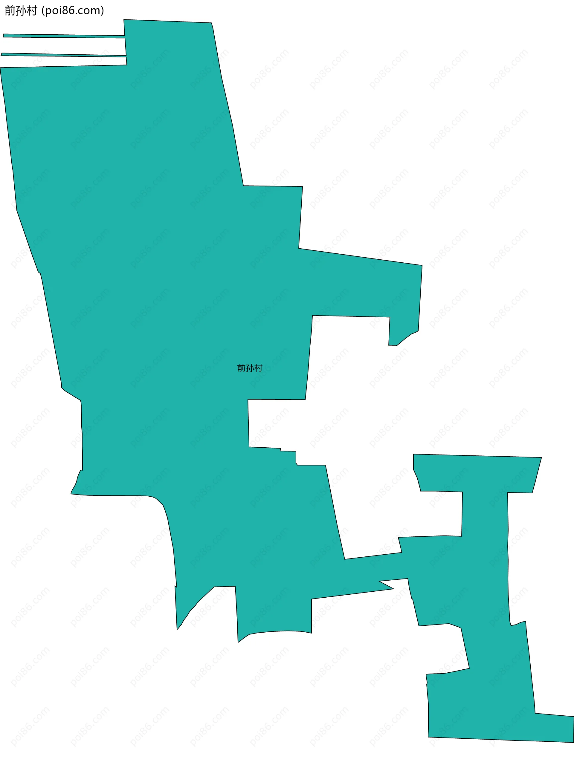 前孙村边界地图