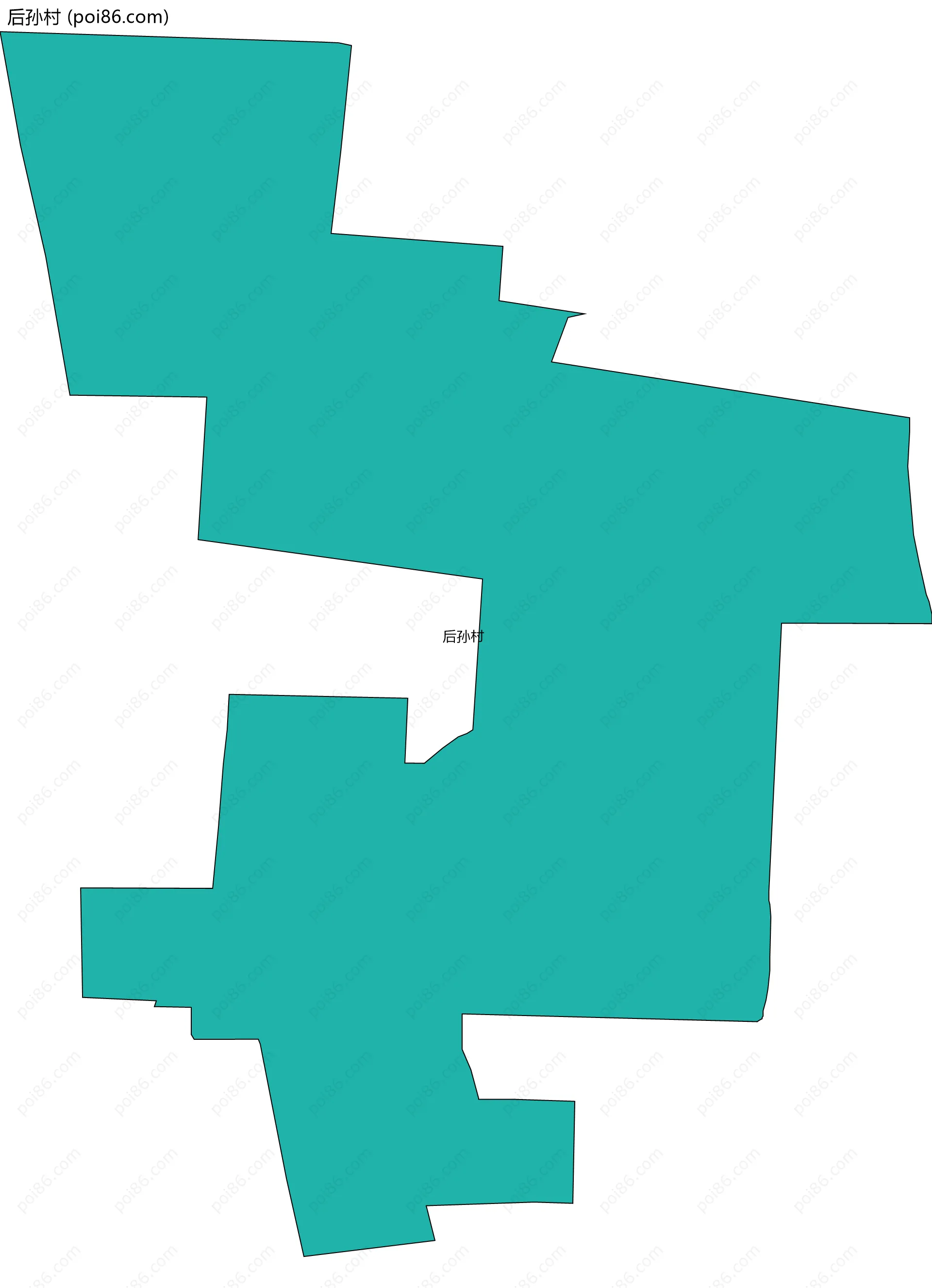 后孙村边界地图