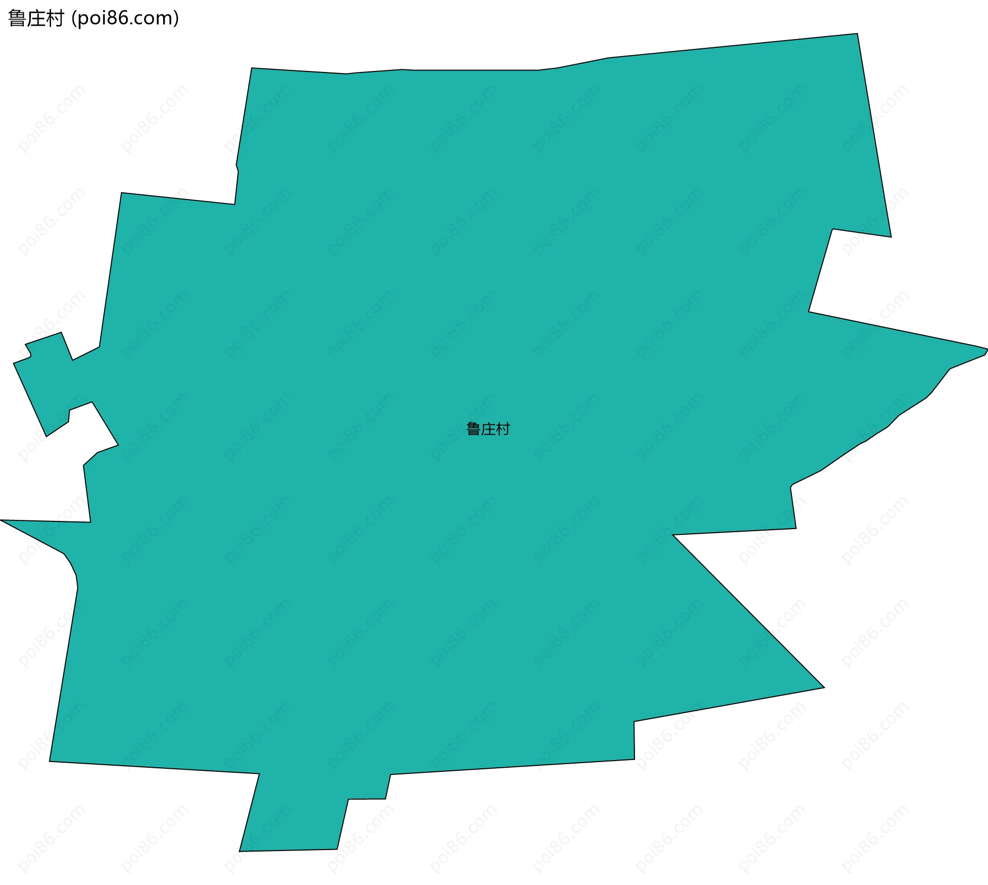 鲁庄村边界地图