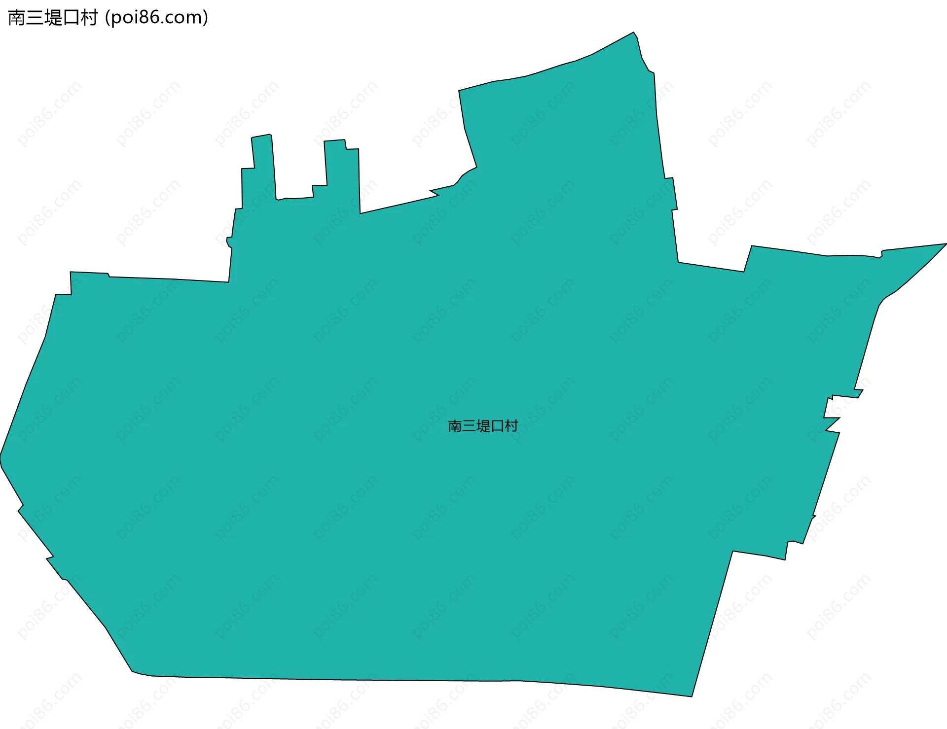 南三堤口村边界地图