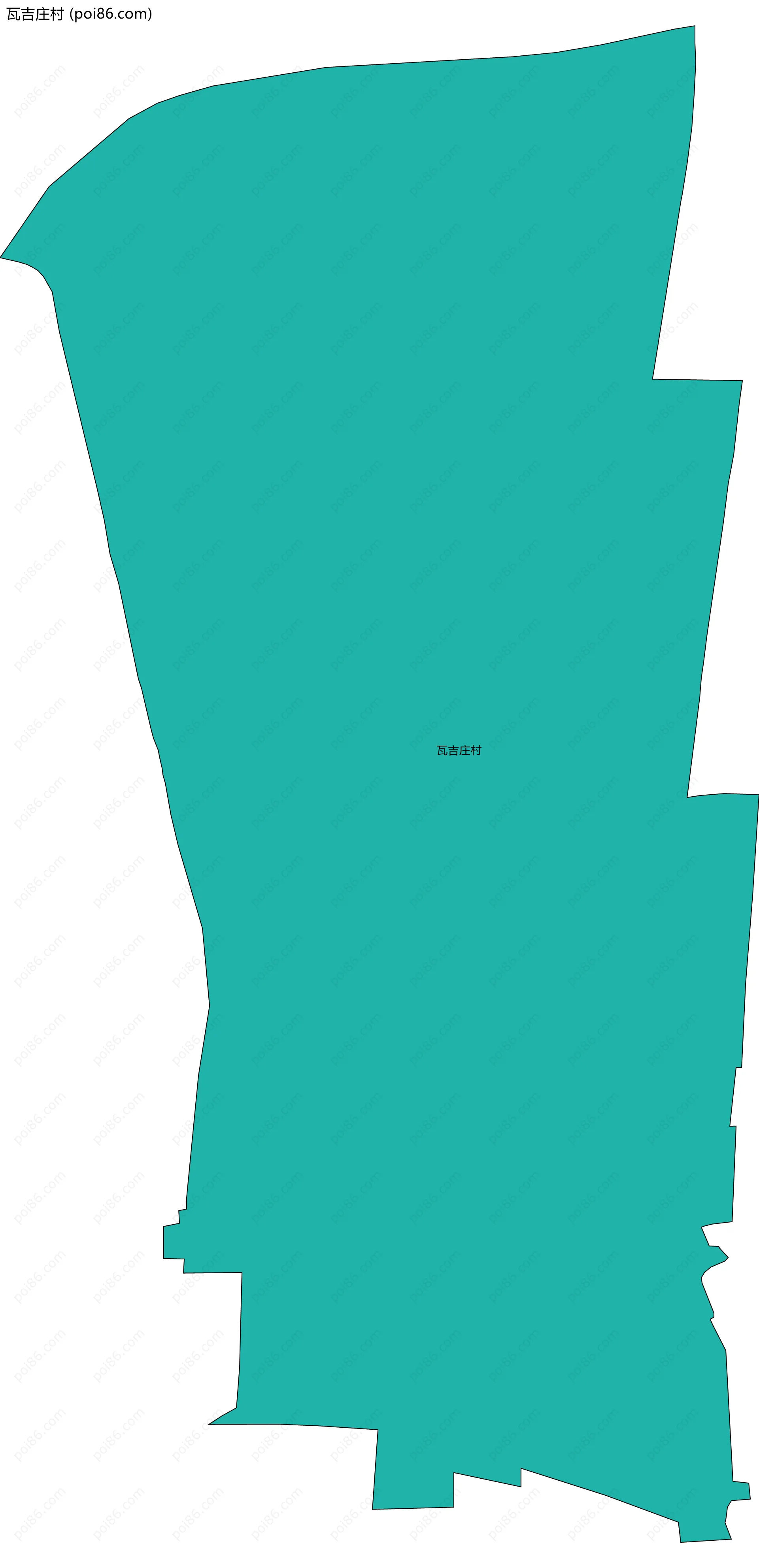 瓦吉庄村边界地图