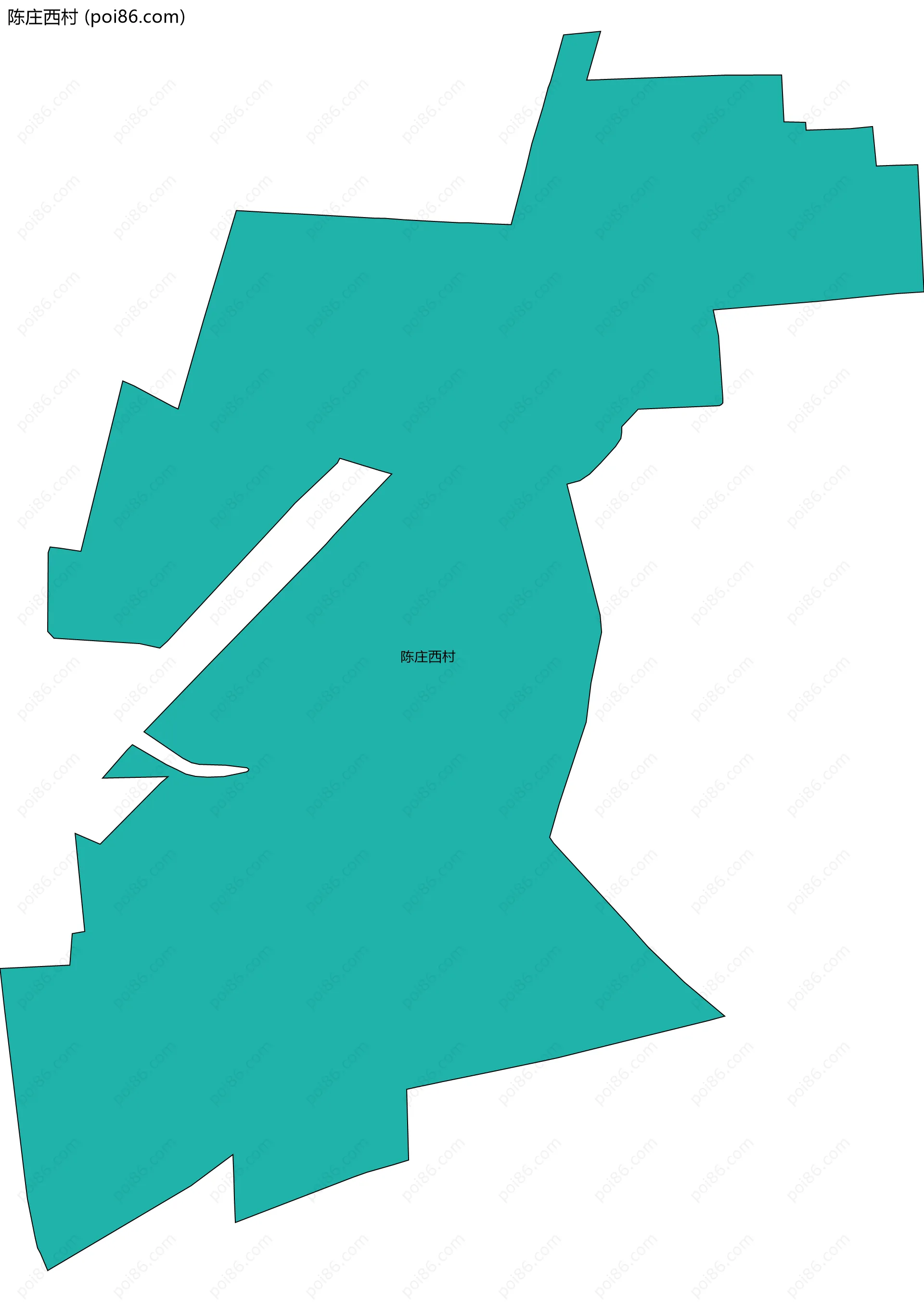 陈庄西村边界地图