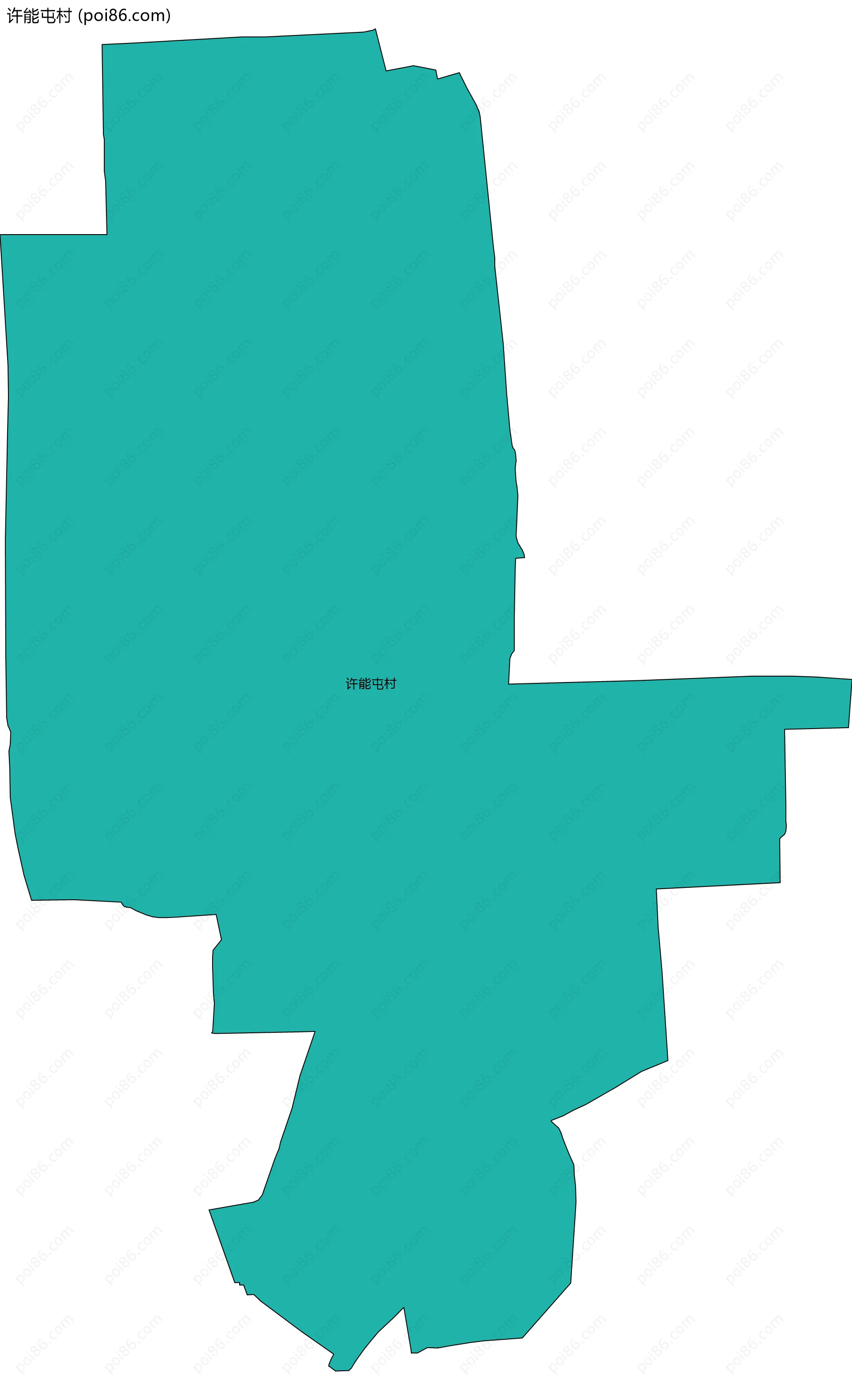 许能屯村边界地图