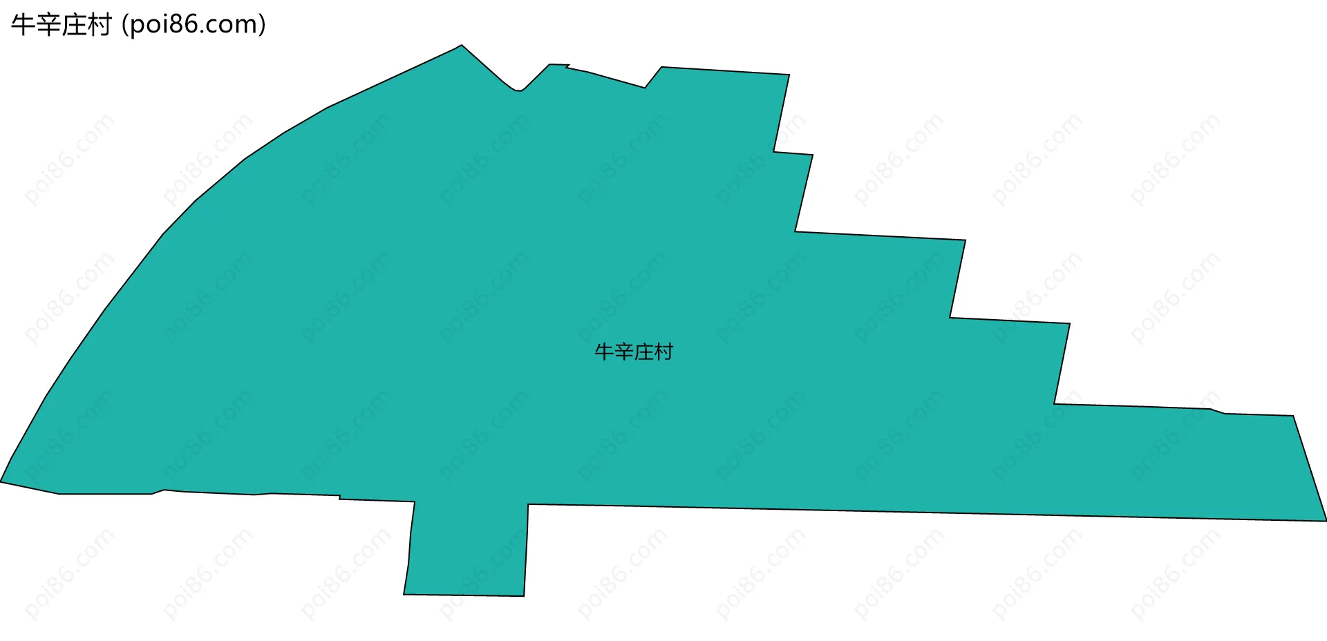 牛辛庄村边界地图