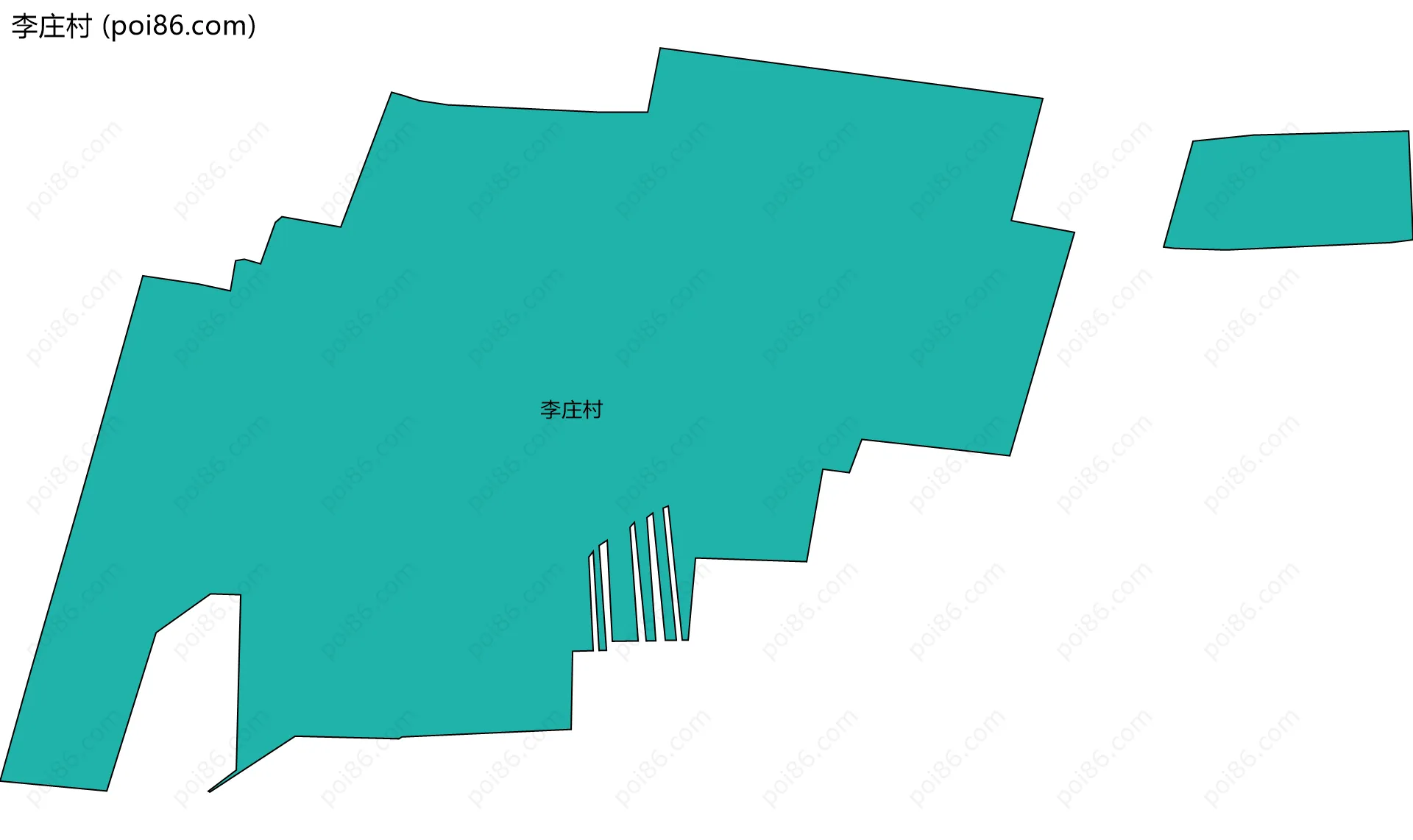 李庄村边界地图