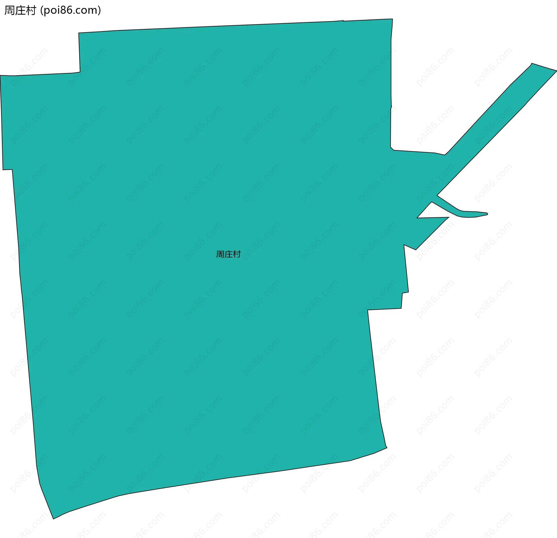 周庄村边界地图