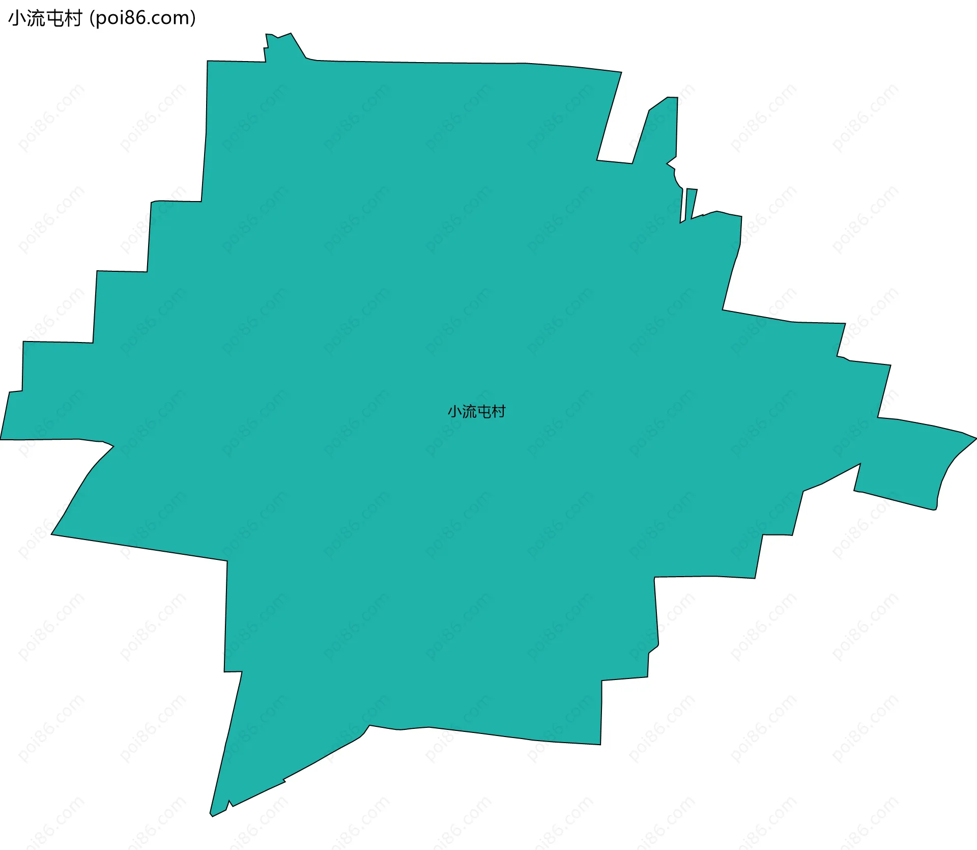 小流屯村边界地图