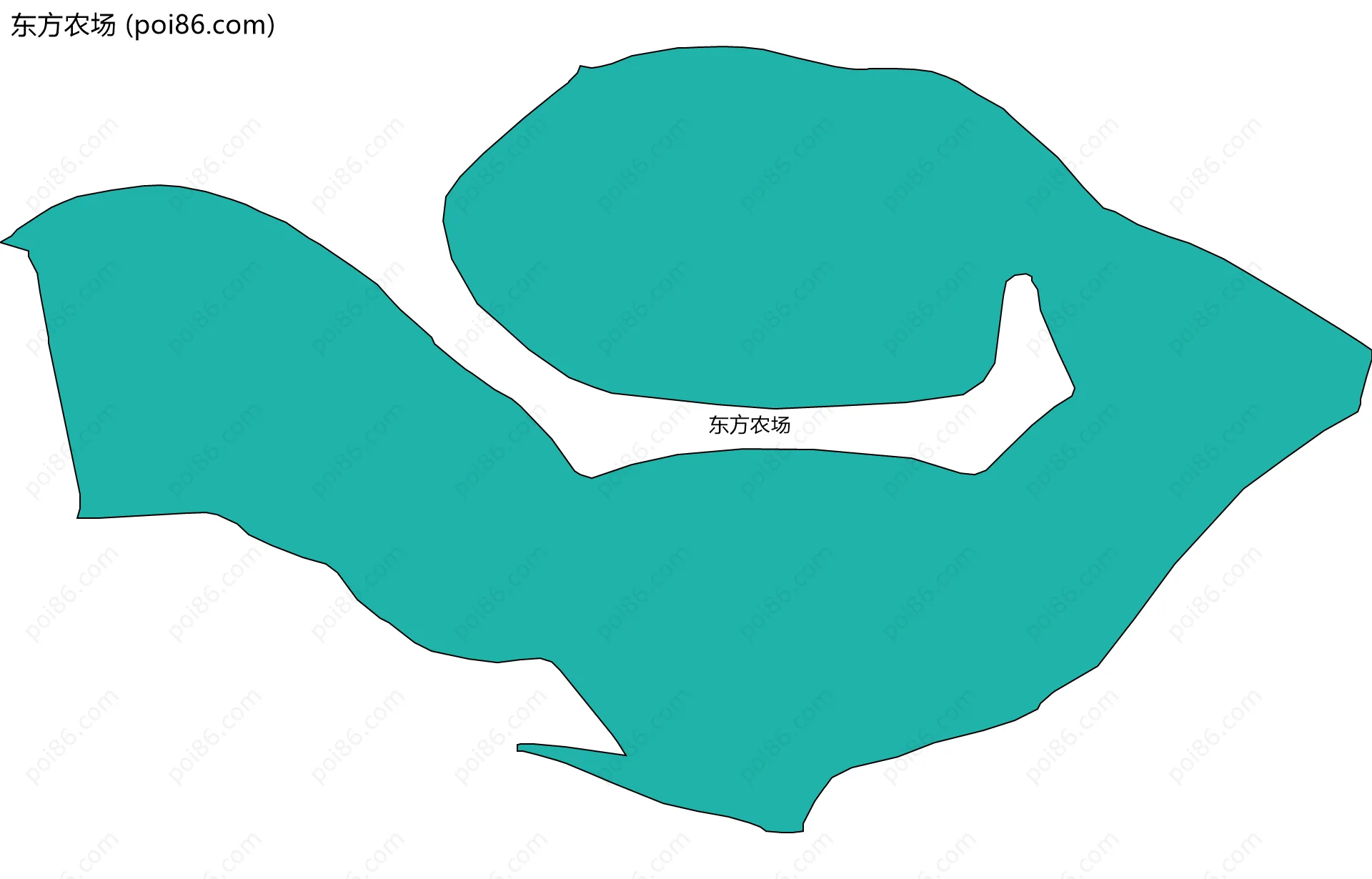 东方农场边界地图