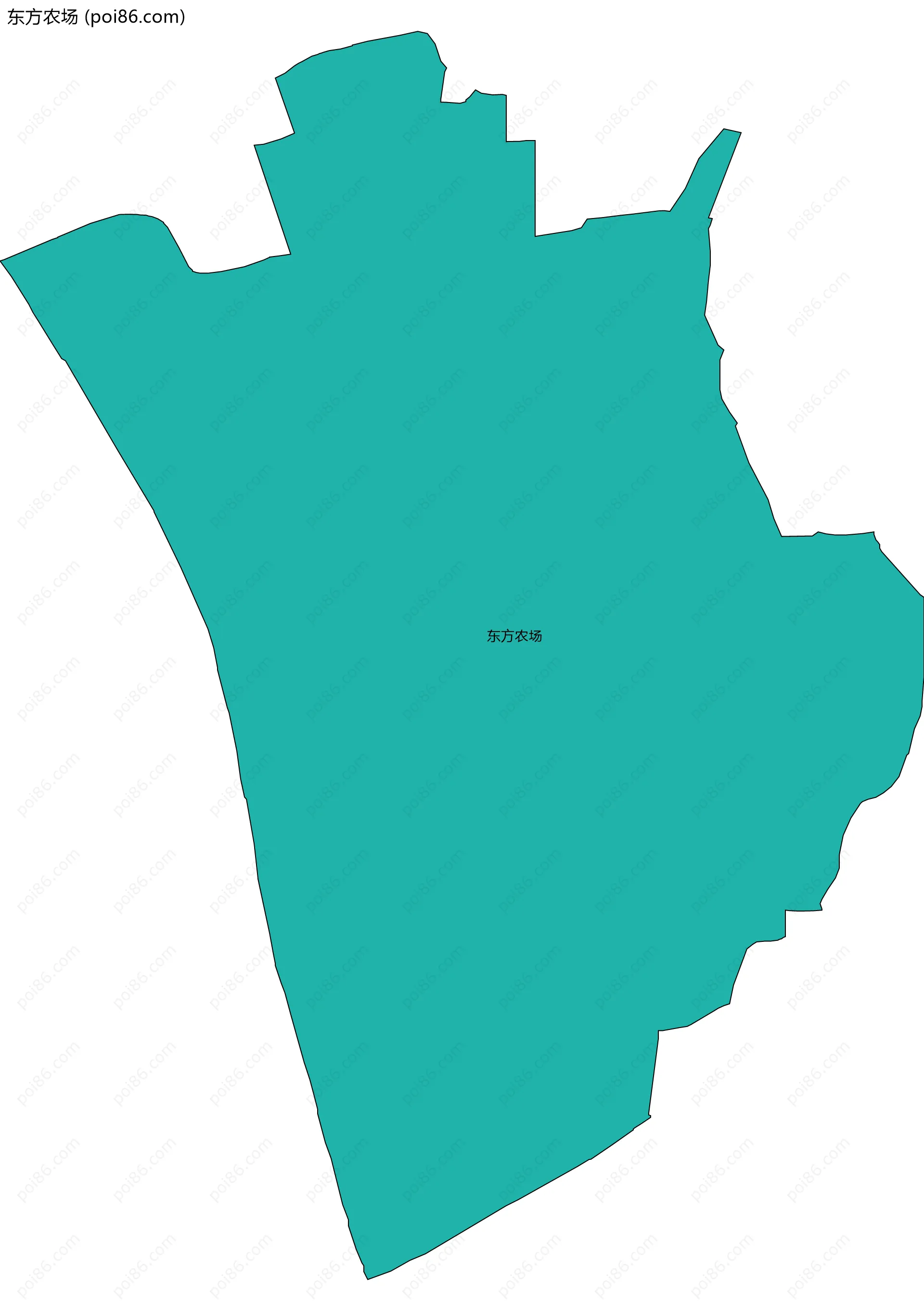 东方农场边界地图