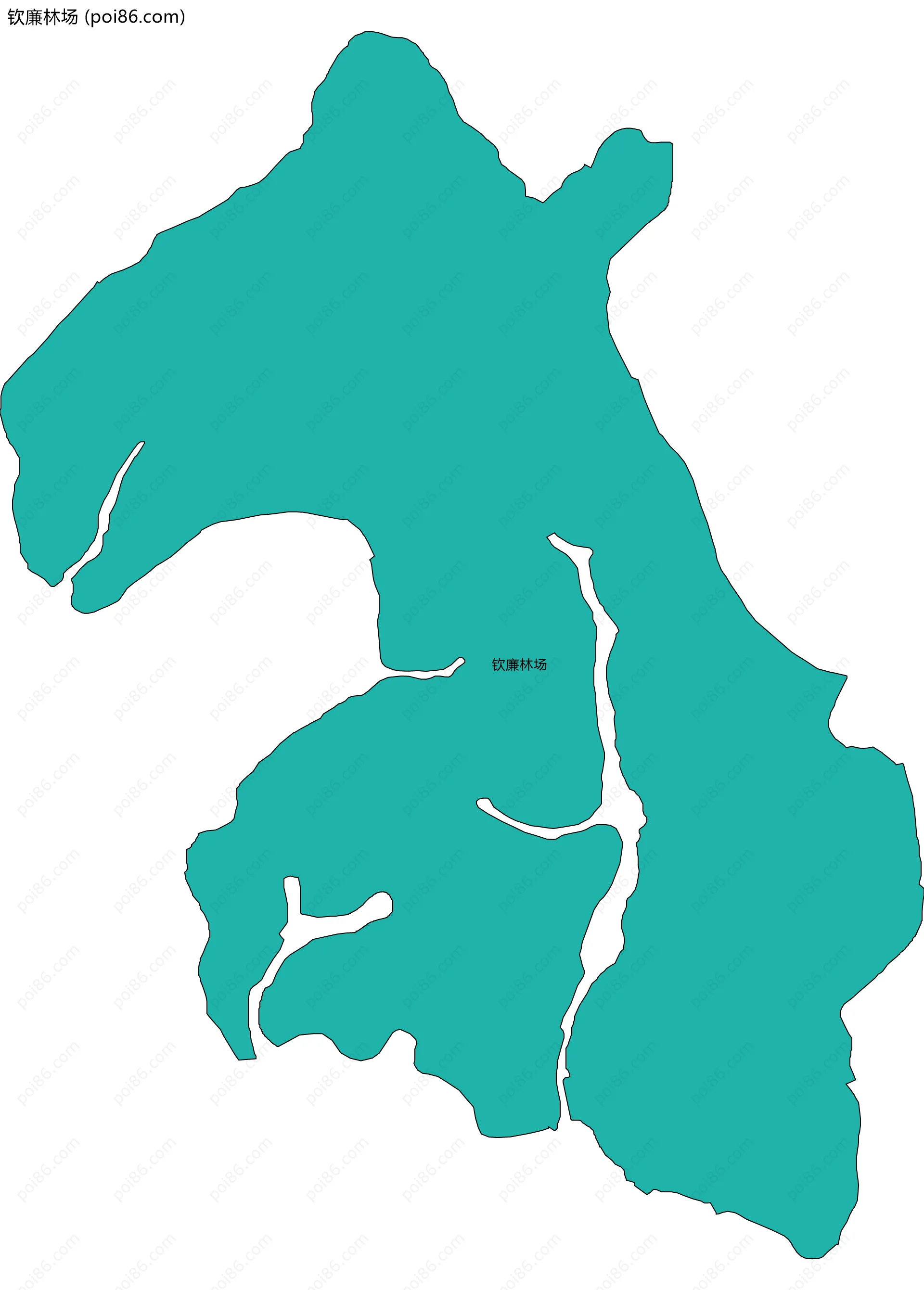 钦廉林场边界地图