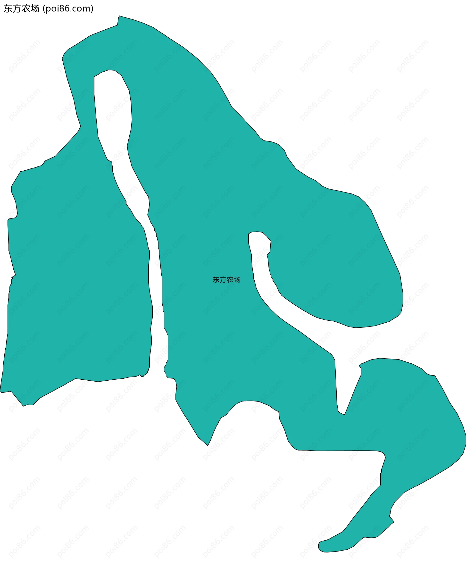 东方农场边界地图