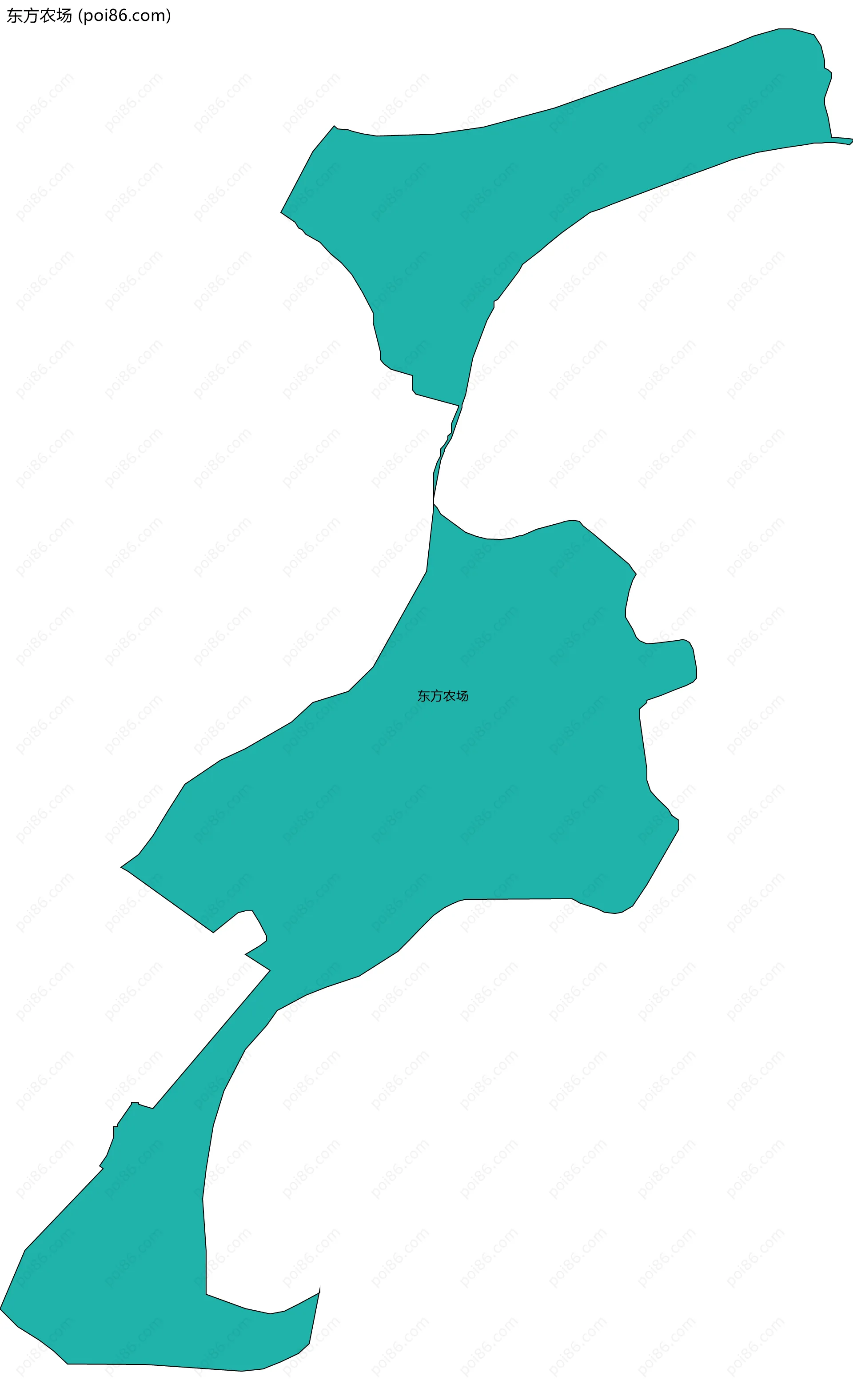 东方农场边界地图