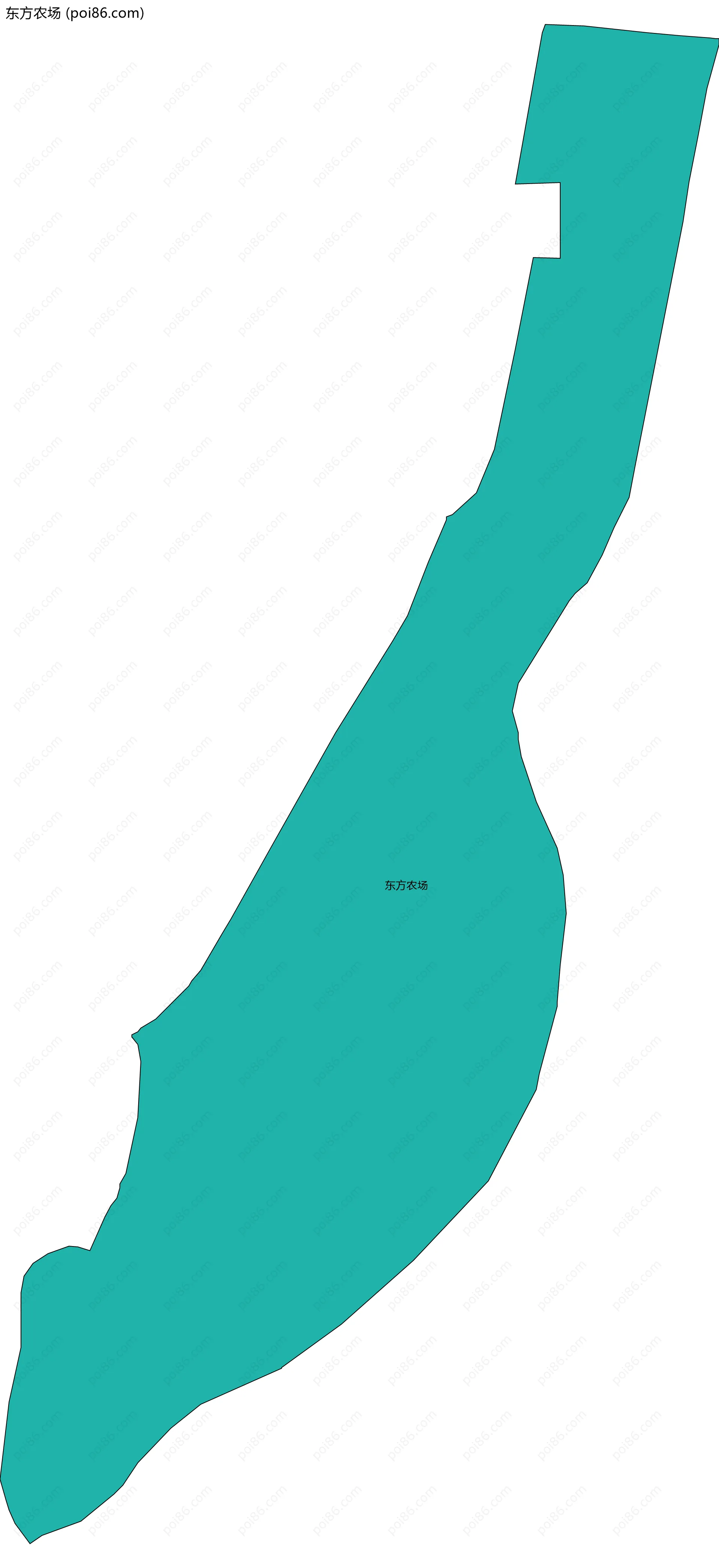 东方农场边界地图