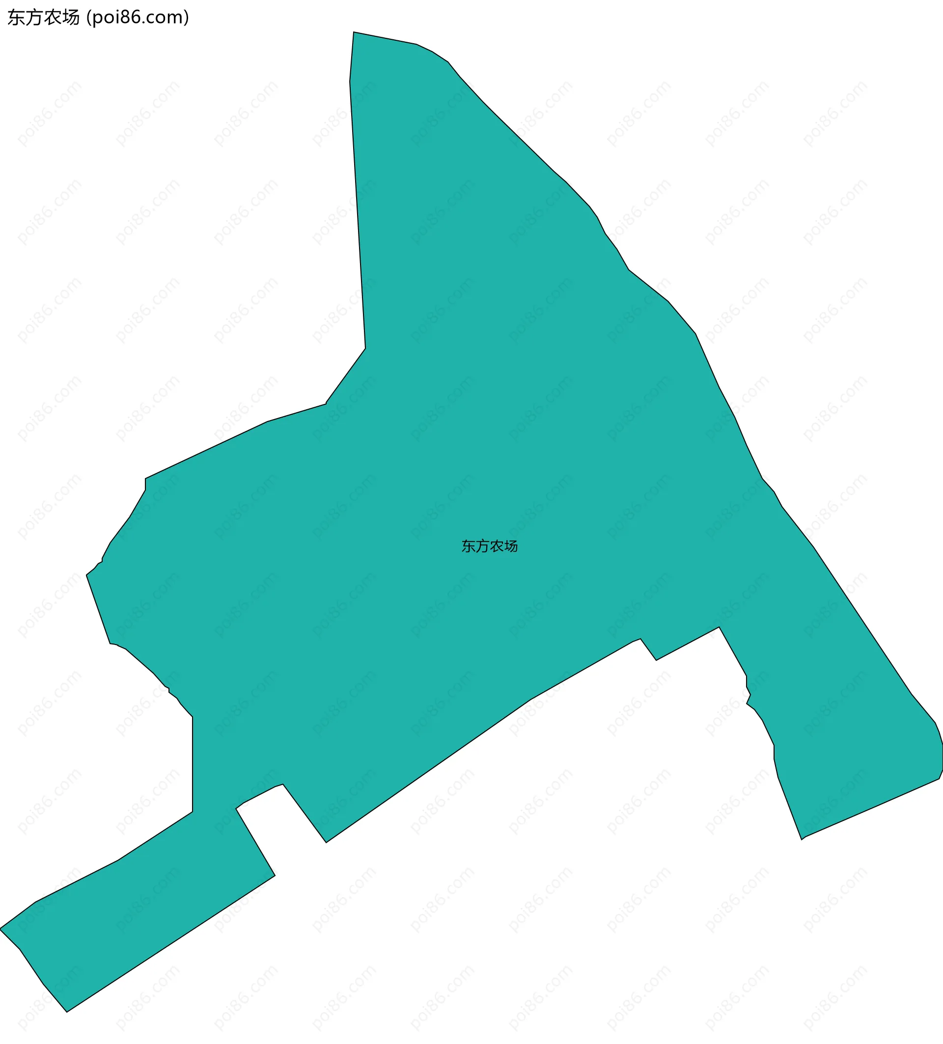 东方农场边界地图