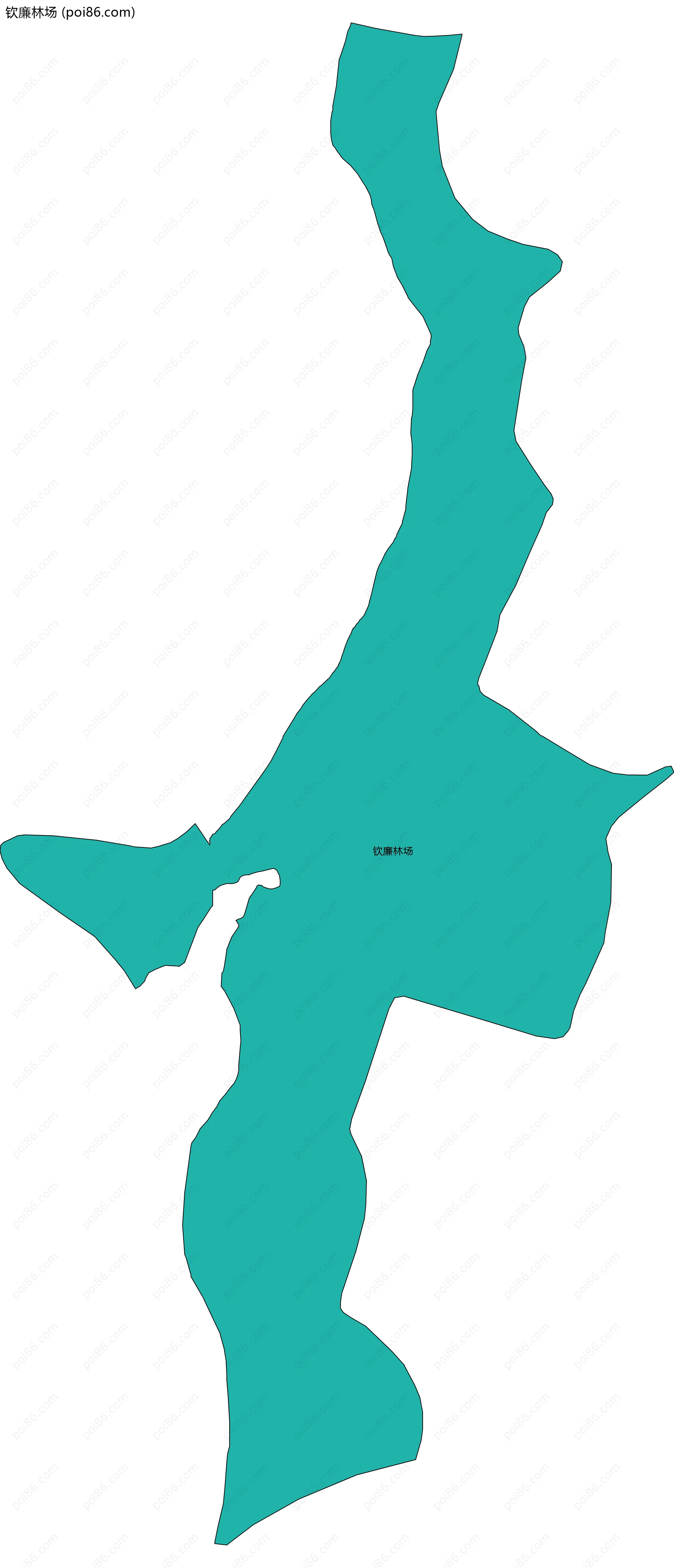 钦廉林场边界地图