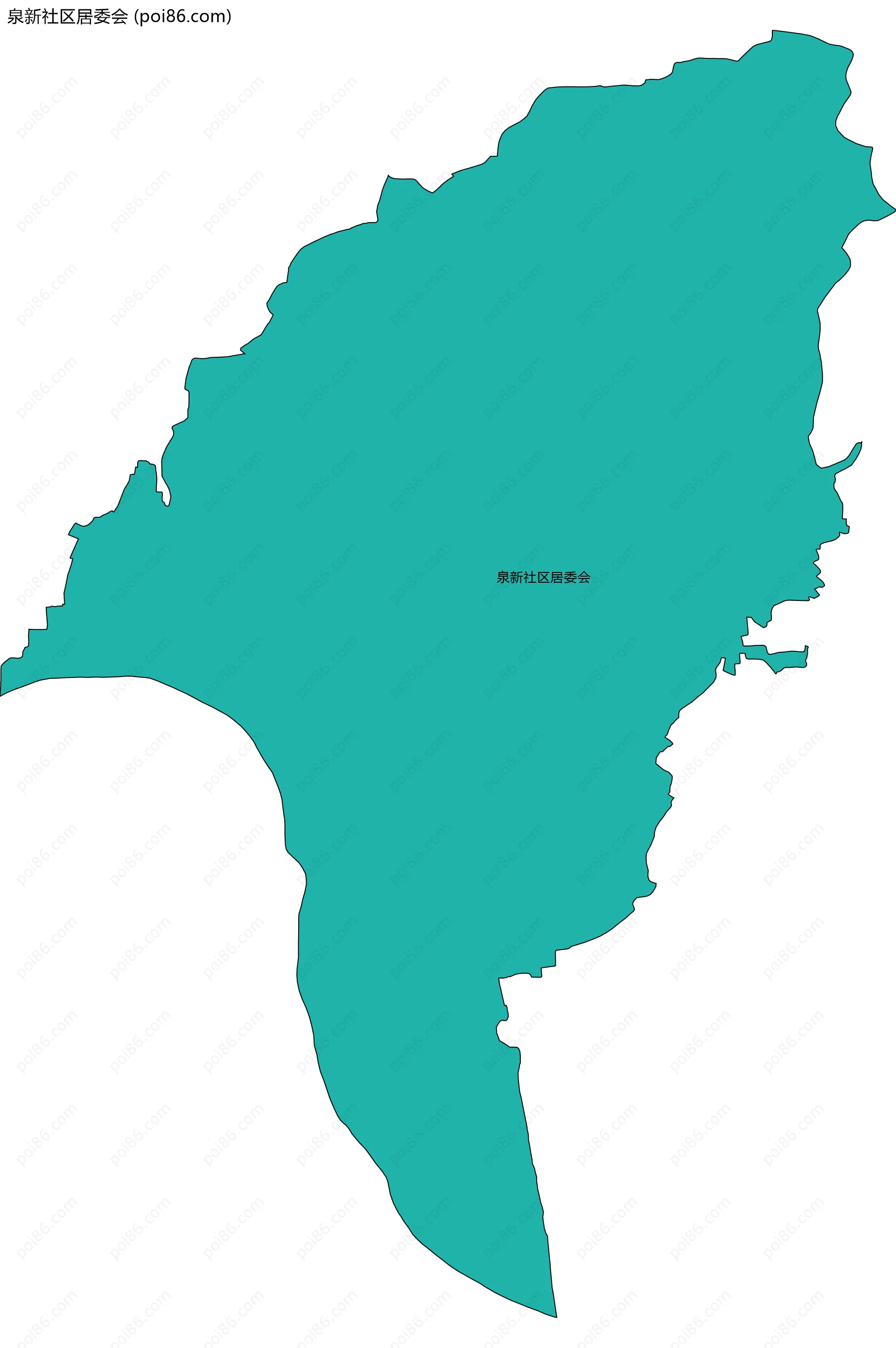 泉新社区居委会边界地图