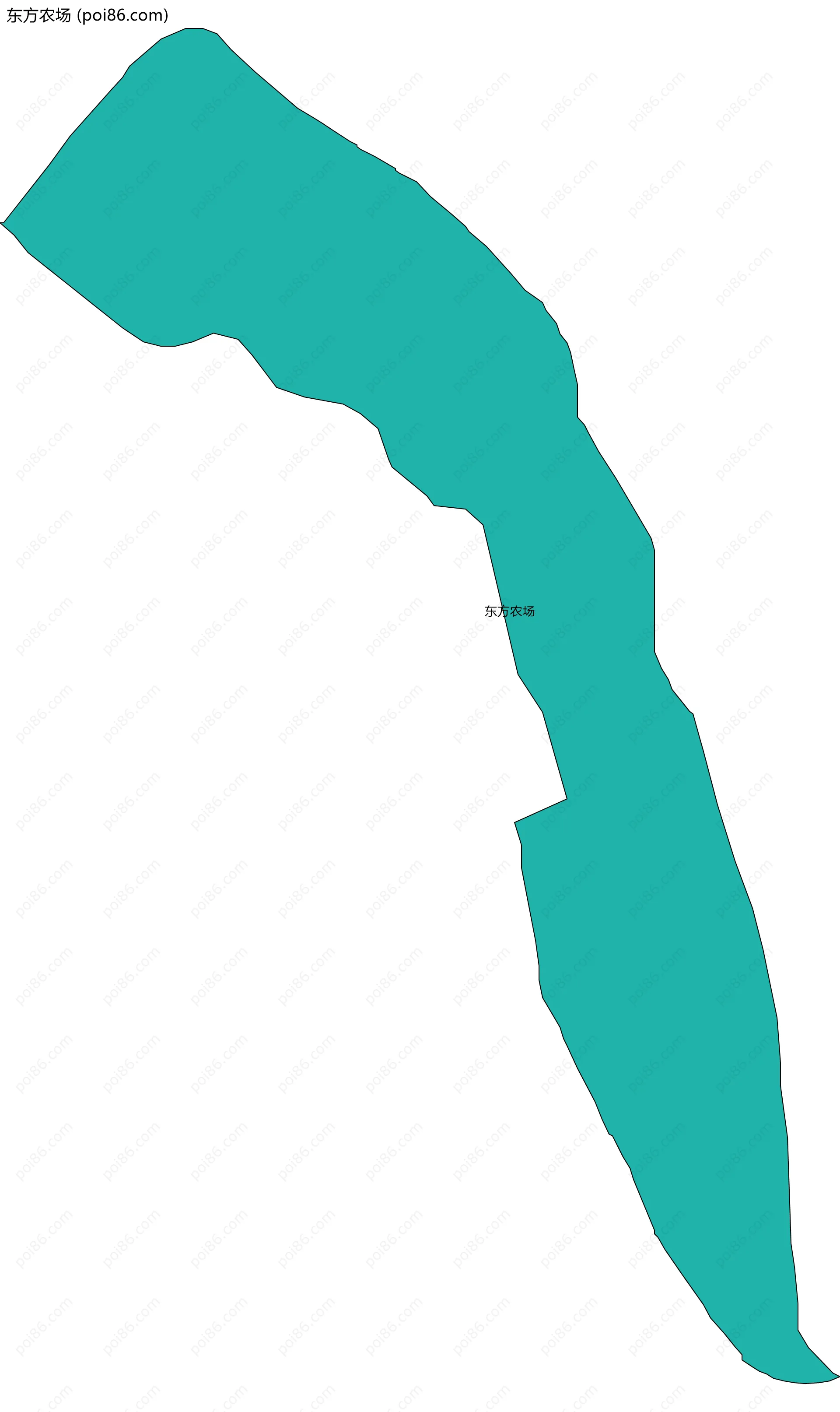 东方农场边界地图