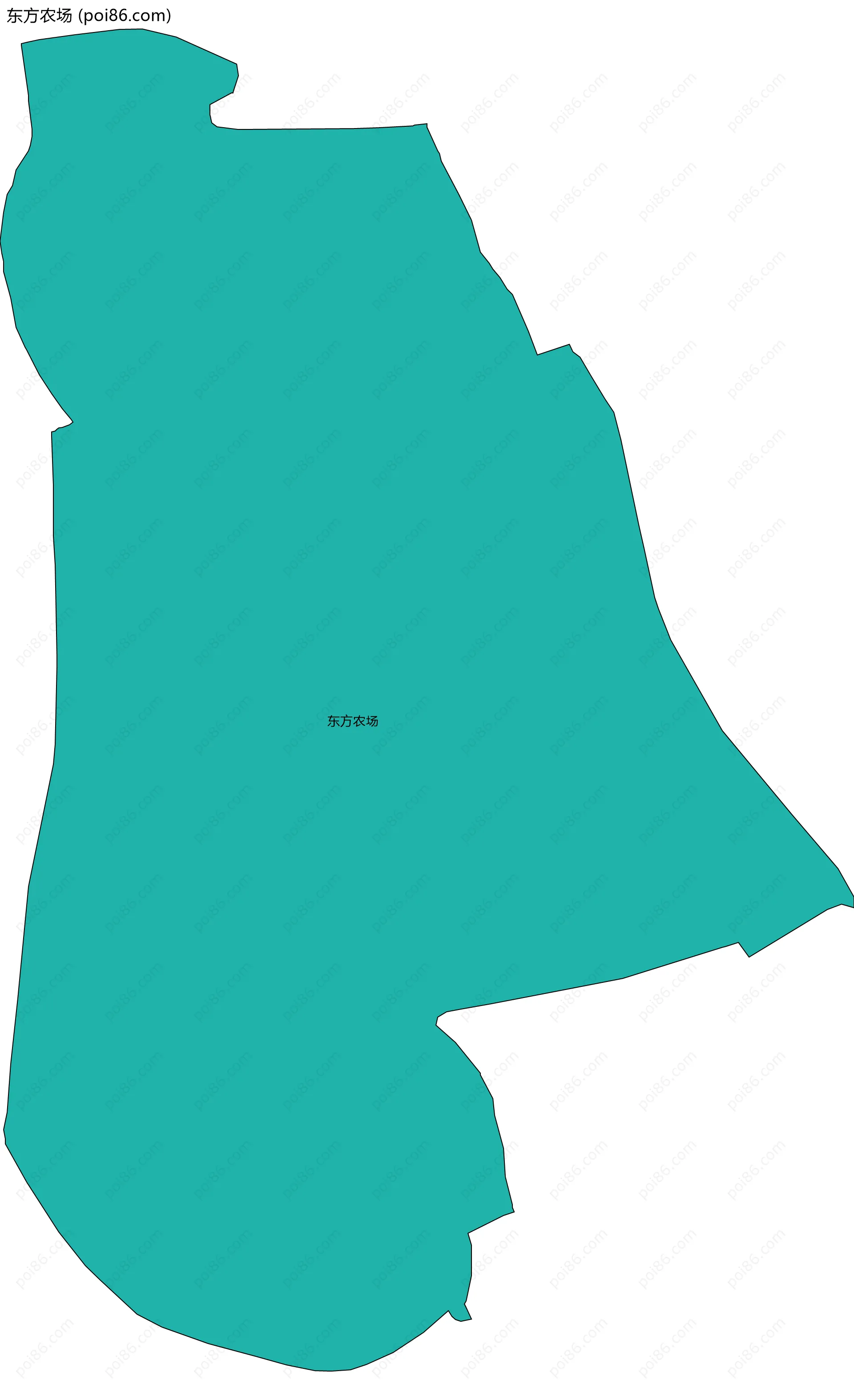 东方农场边界地图