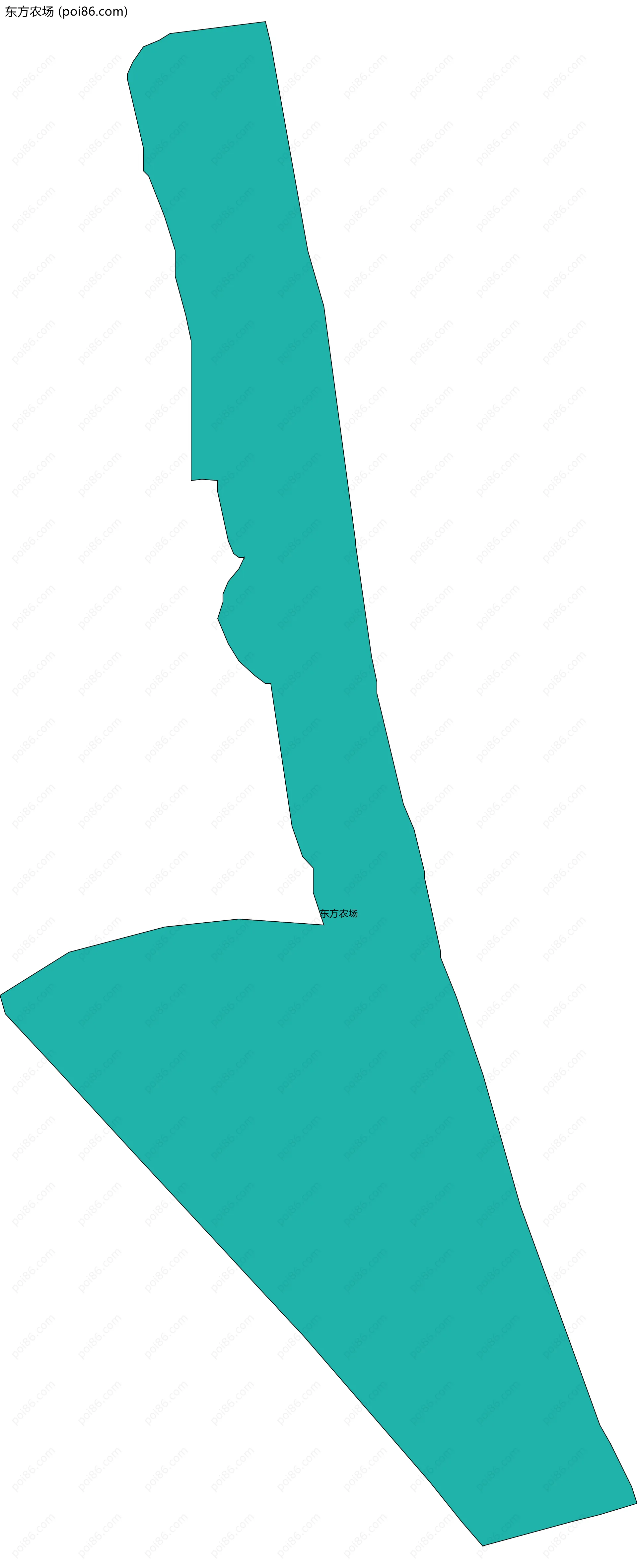 东方农场边界地图