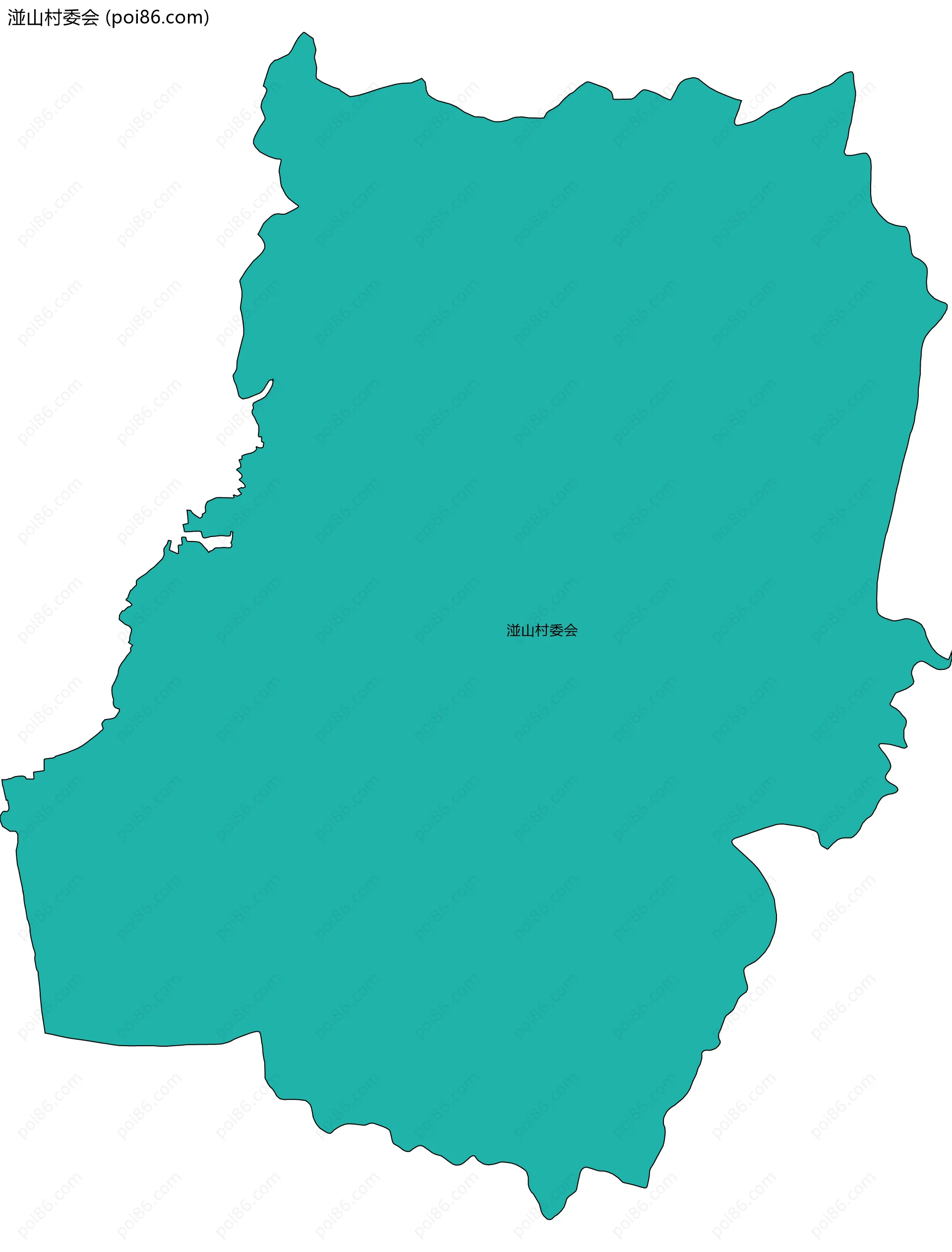 湴山村委会边界地图