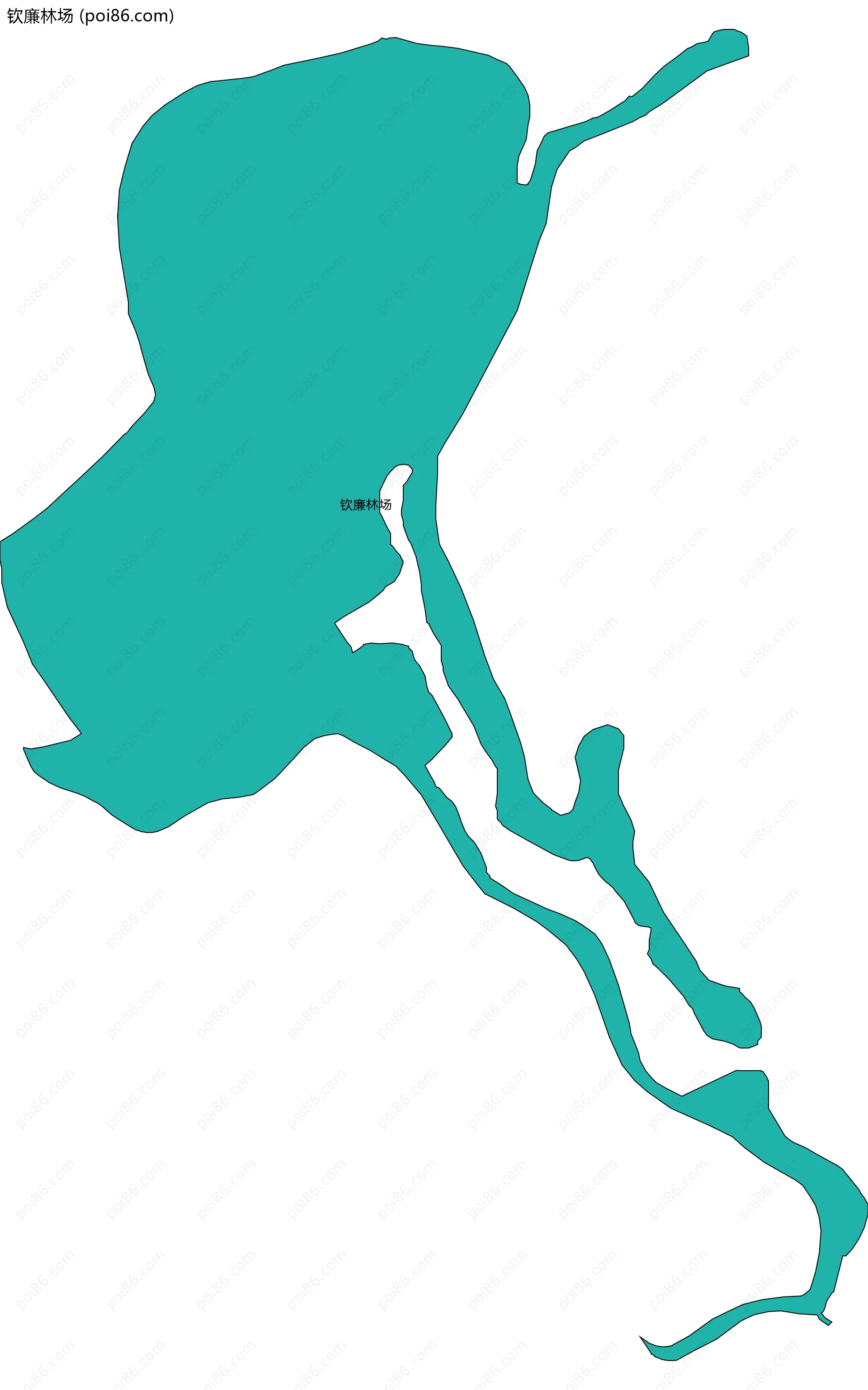 钦廉林场边界地图