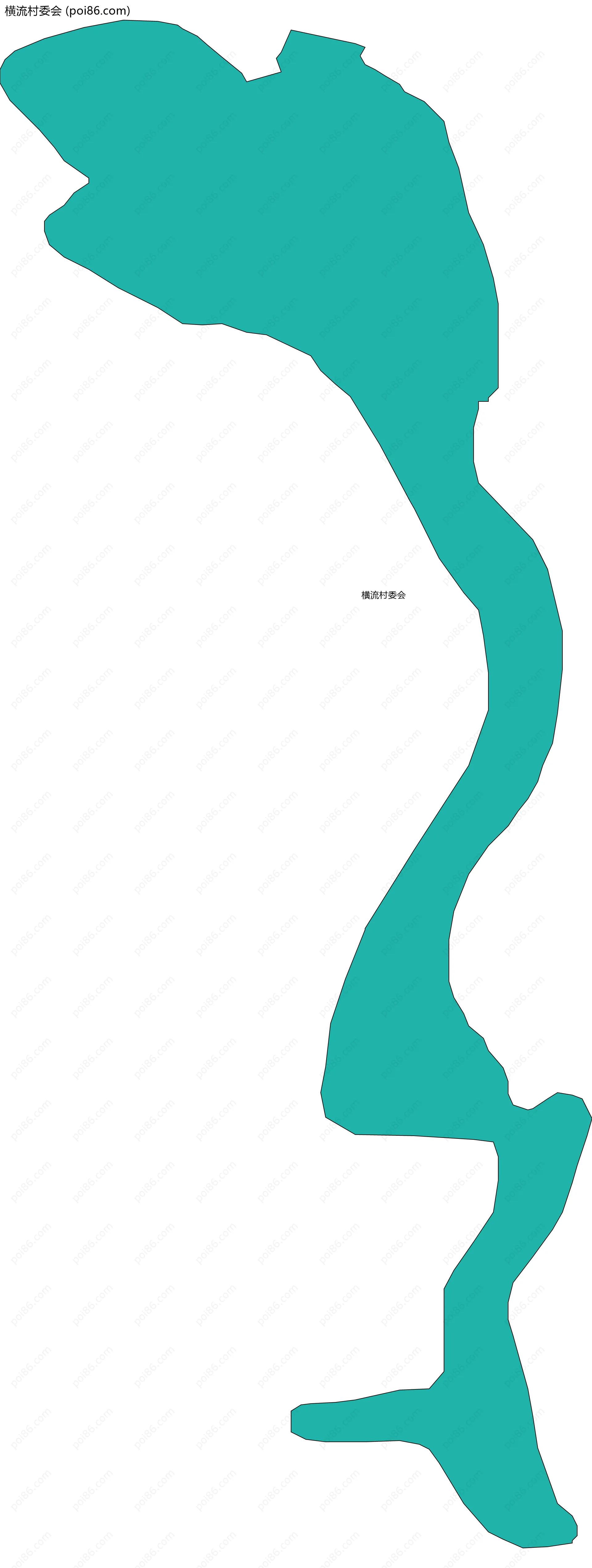 横流村委会边界地图