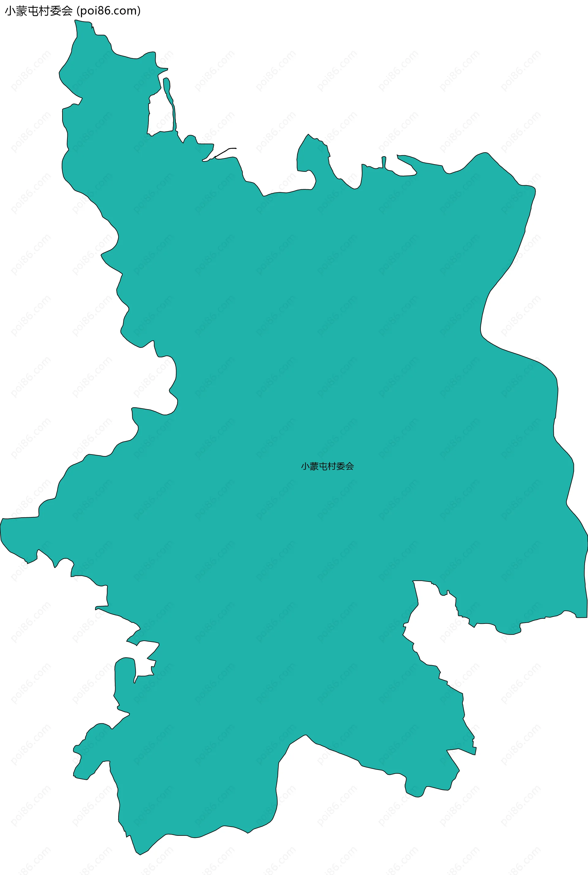 小蒙屯村委会边界地图