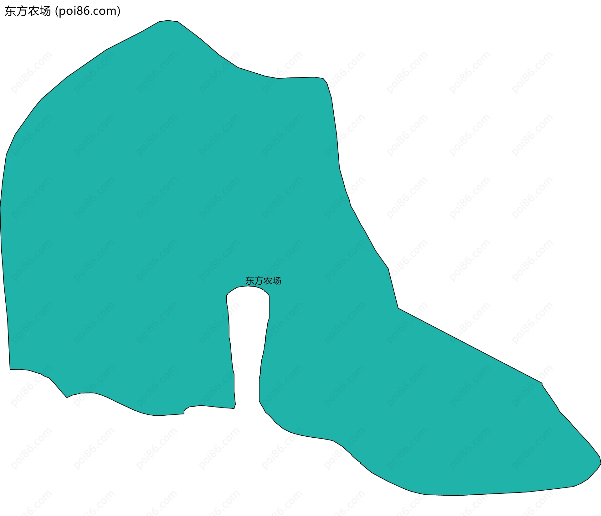 东方农场边界地图