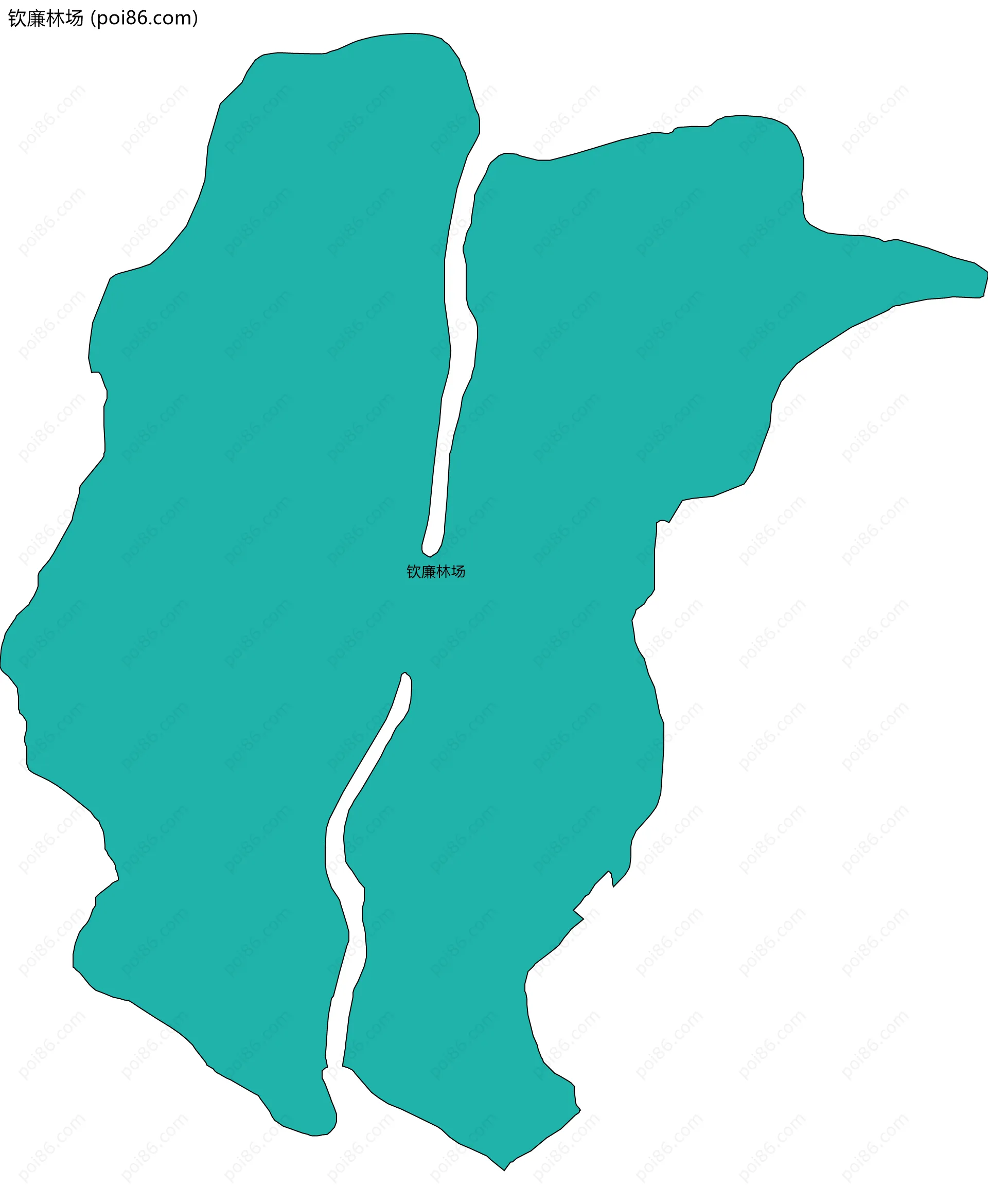 钦廉林场边界地图