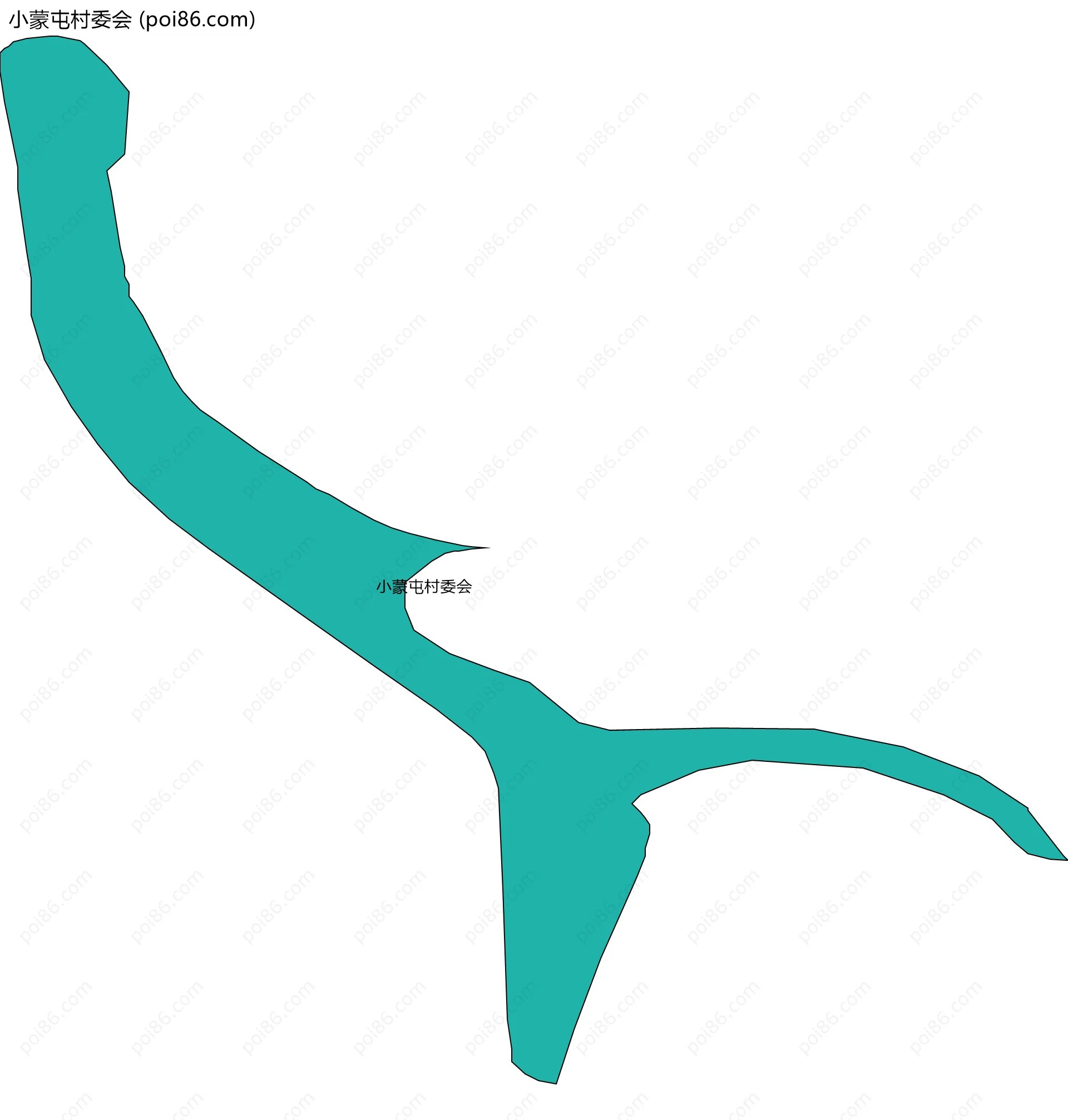 小蒙屯村委会边界地图