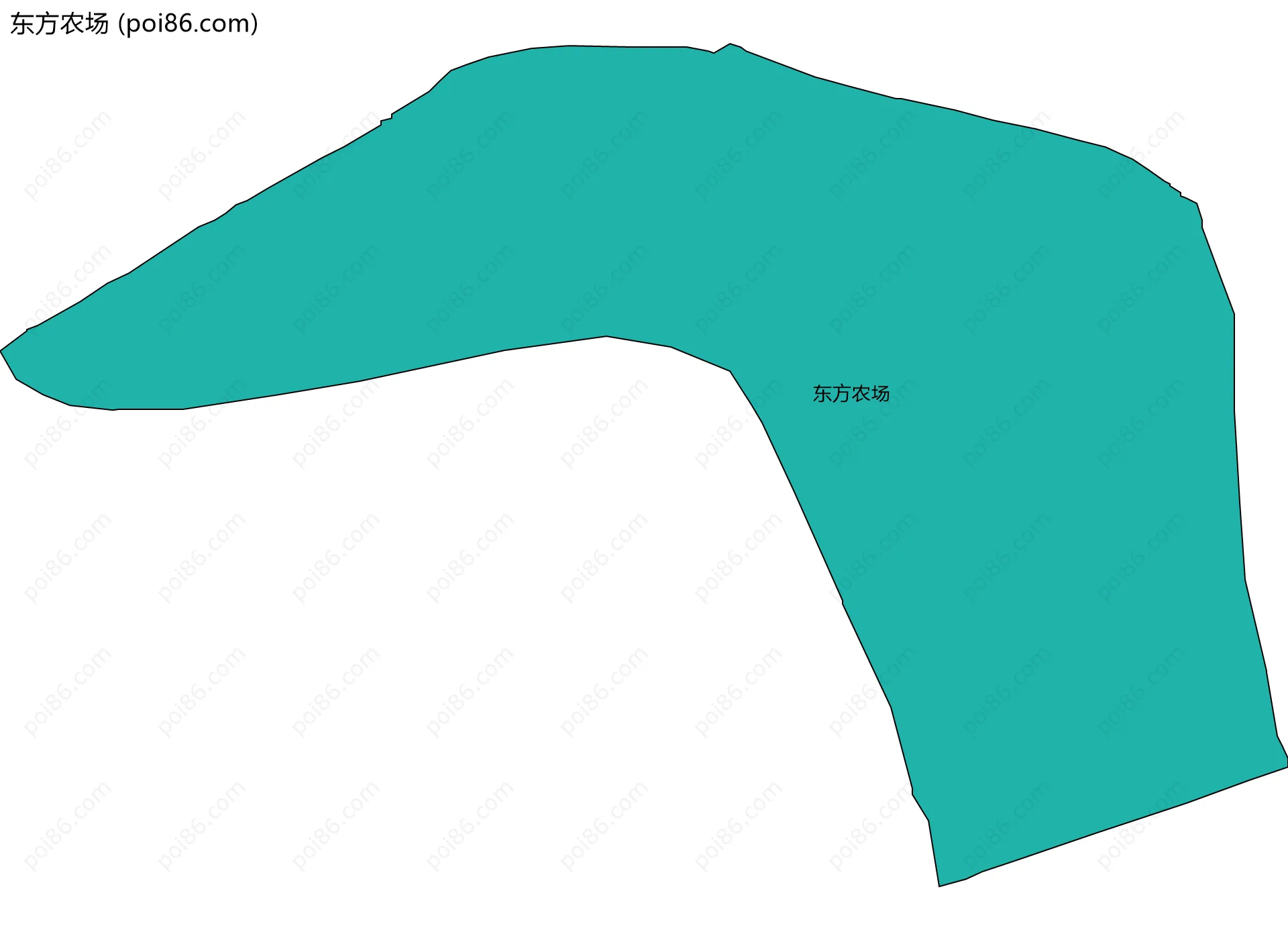 东方农场边界地图