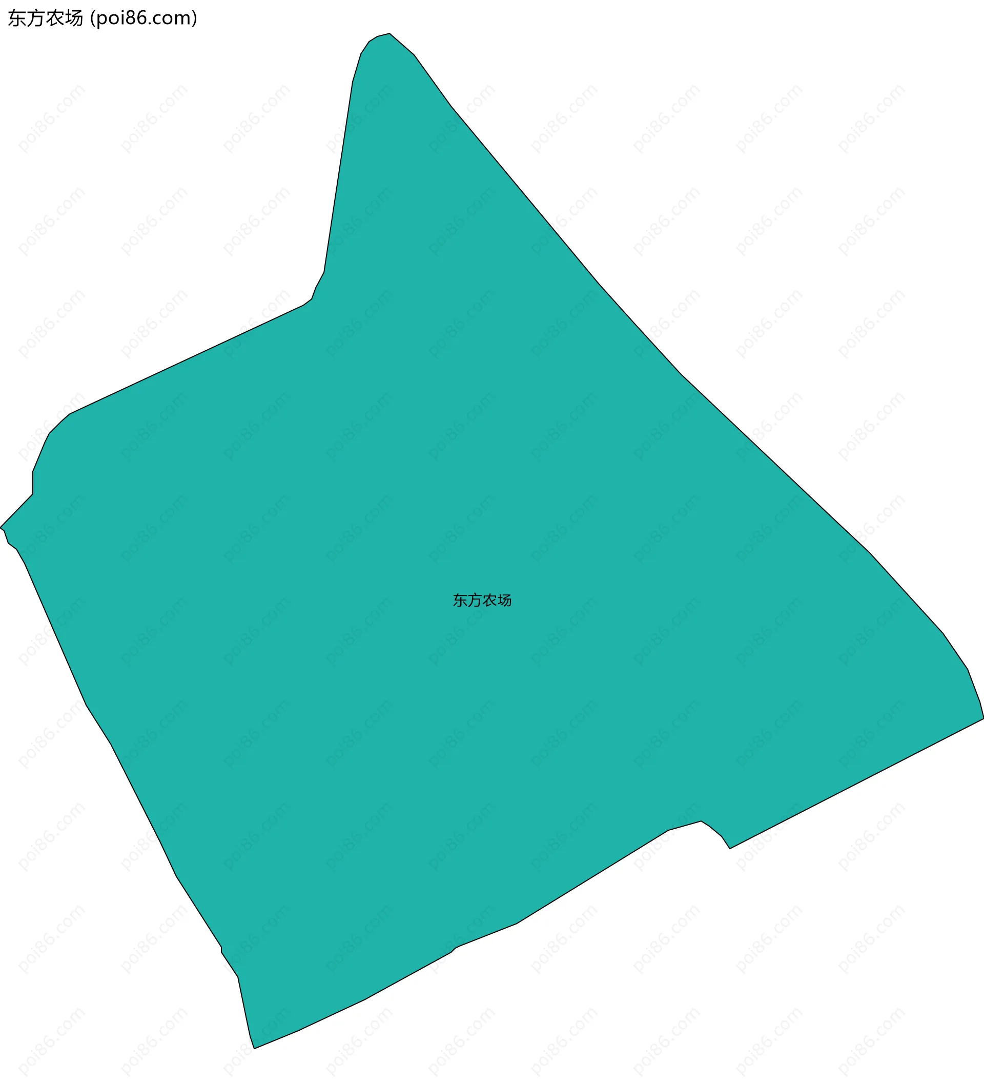 东方农场边界地图