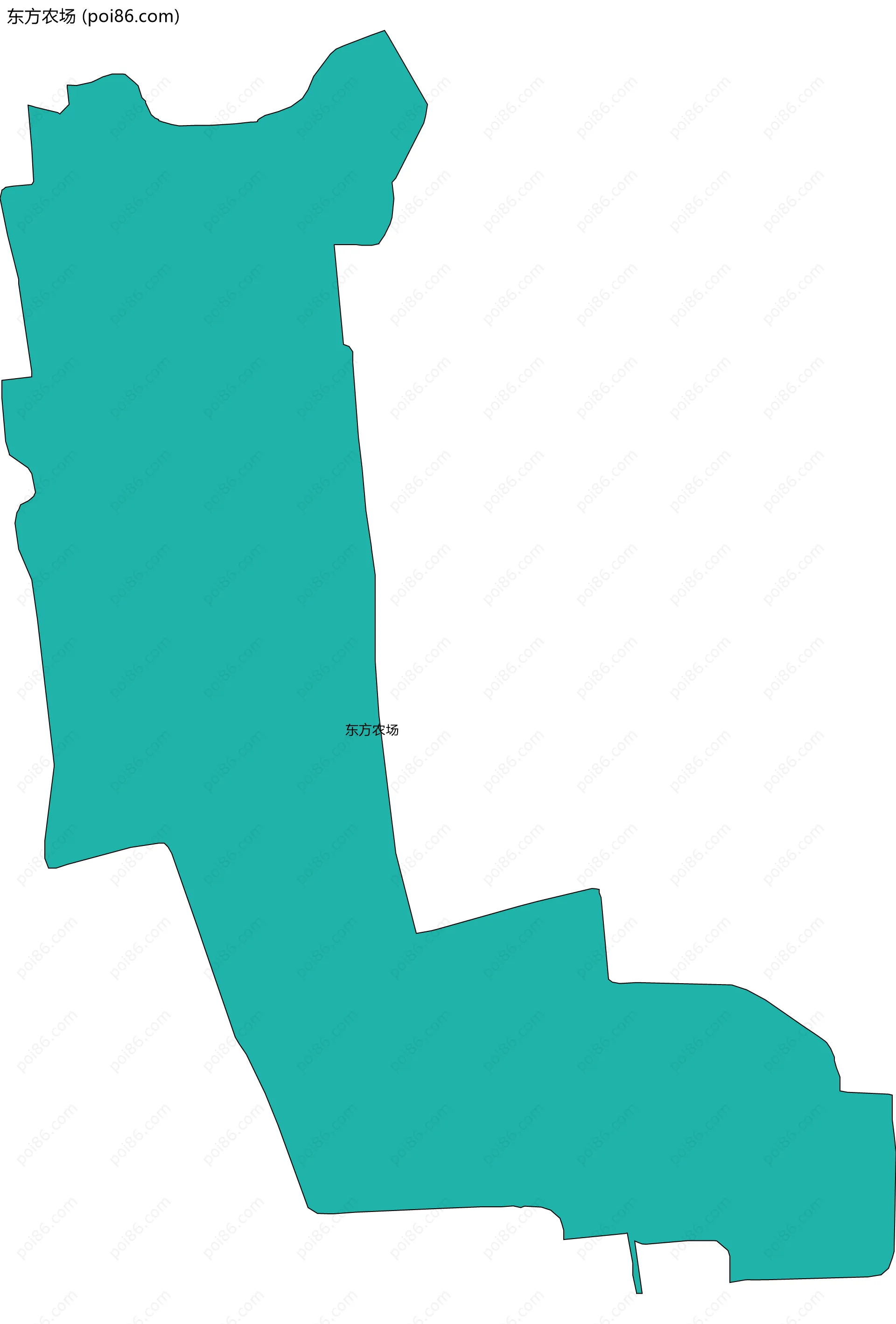 东方农场边界地图