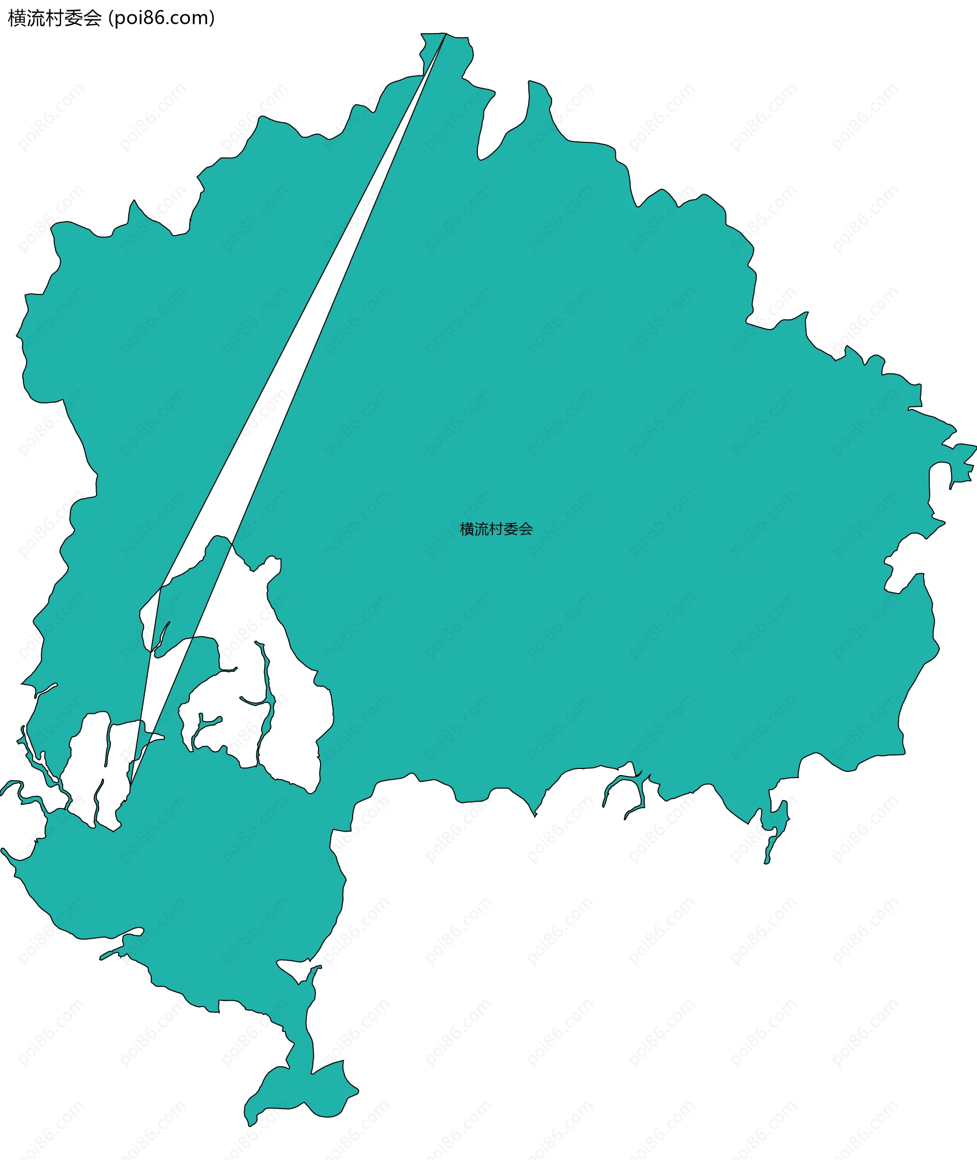 横流村委会边界地图