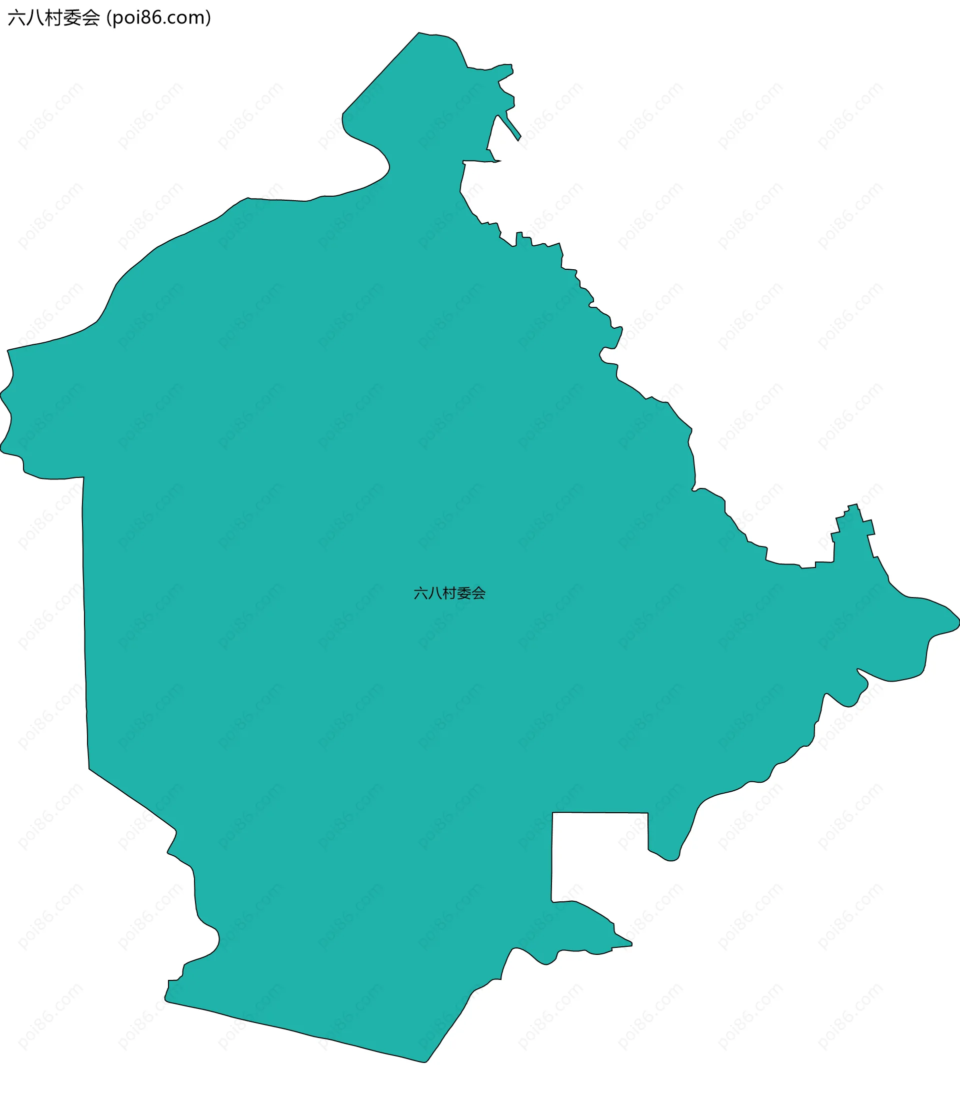 六八村委会边界地图