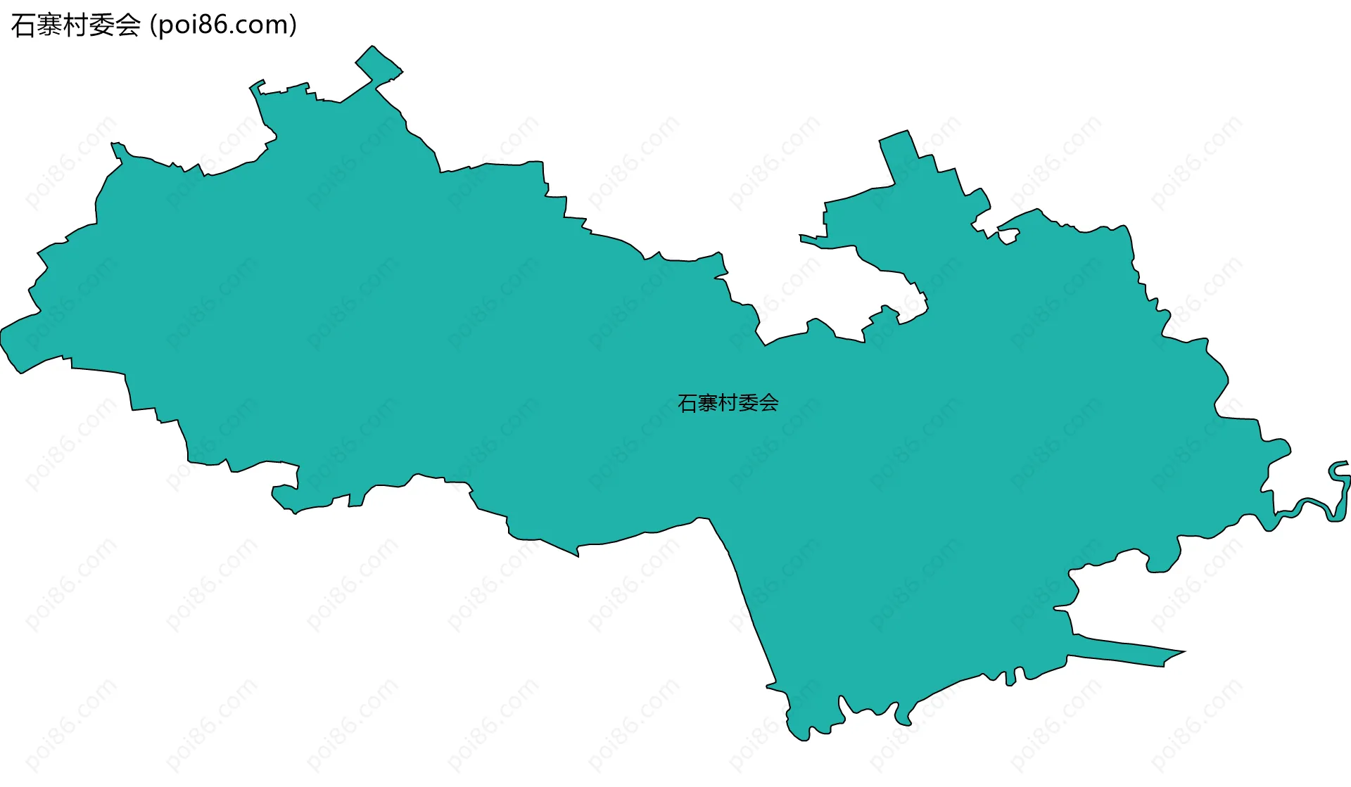 石寨村委会边界地图