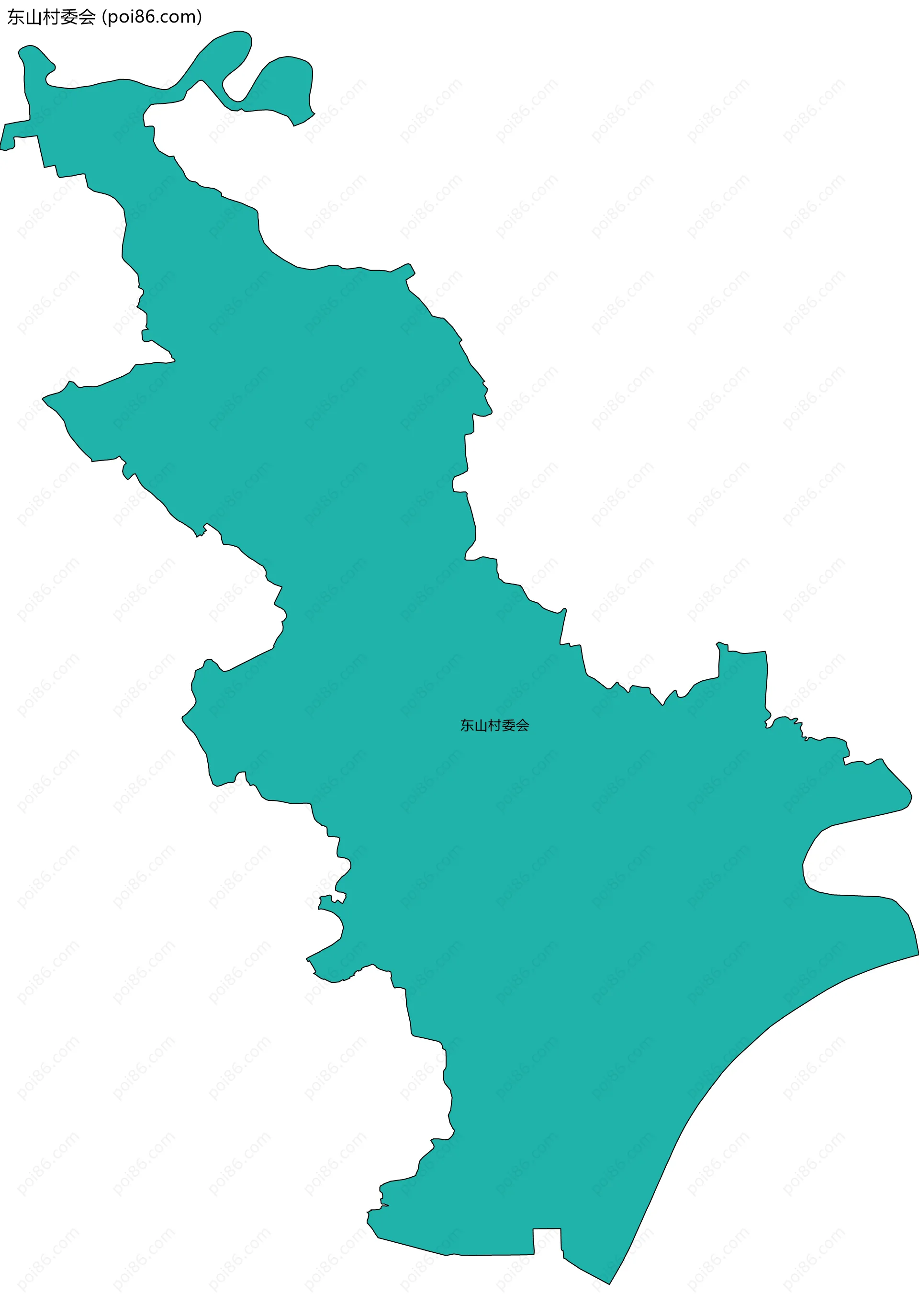 东山村委会边界地图